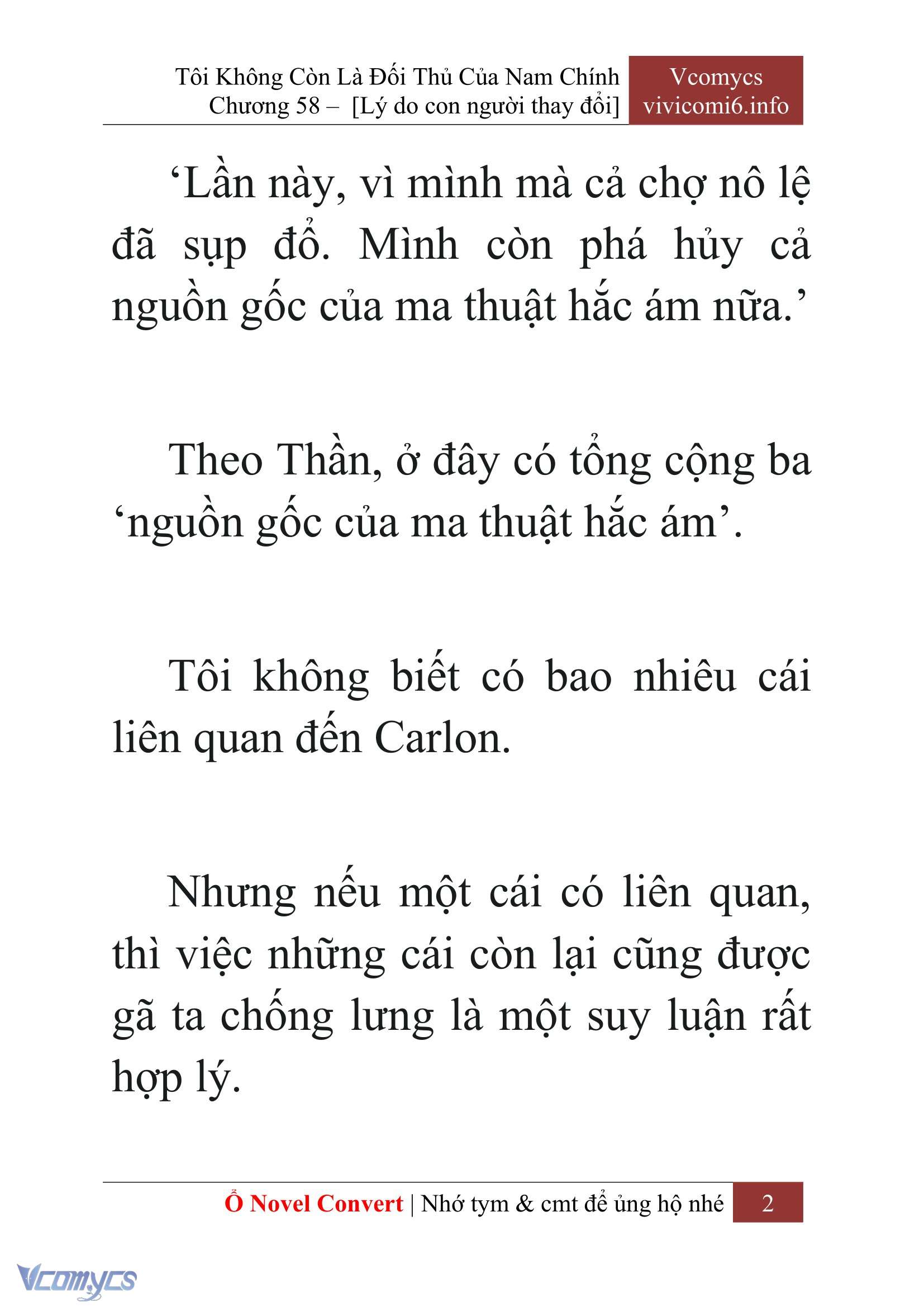 [Novel] Tôi Không Còn Là Đối Thủ Của Nam Chính Chap 58 - Next Chap 59