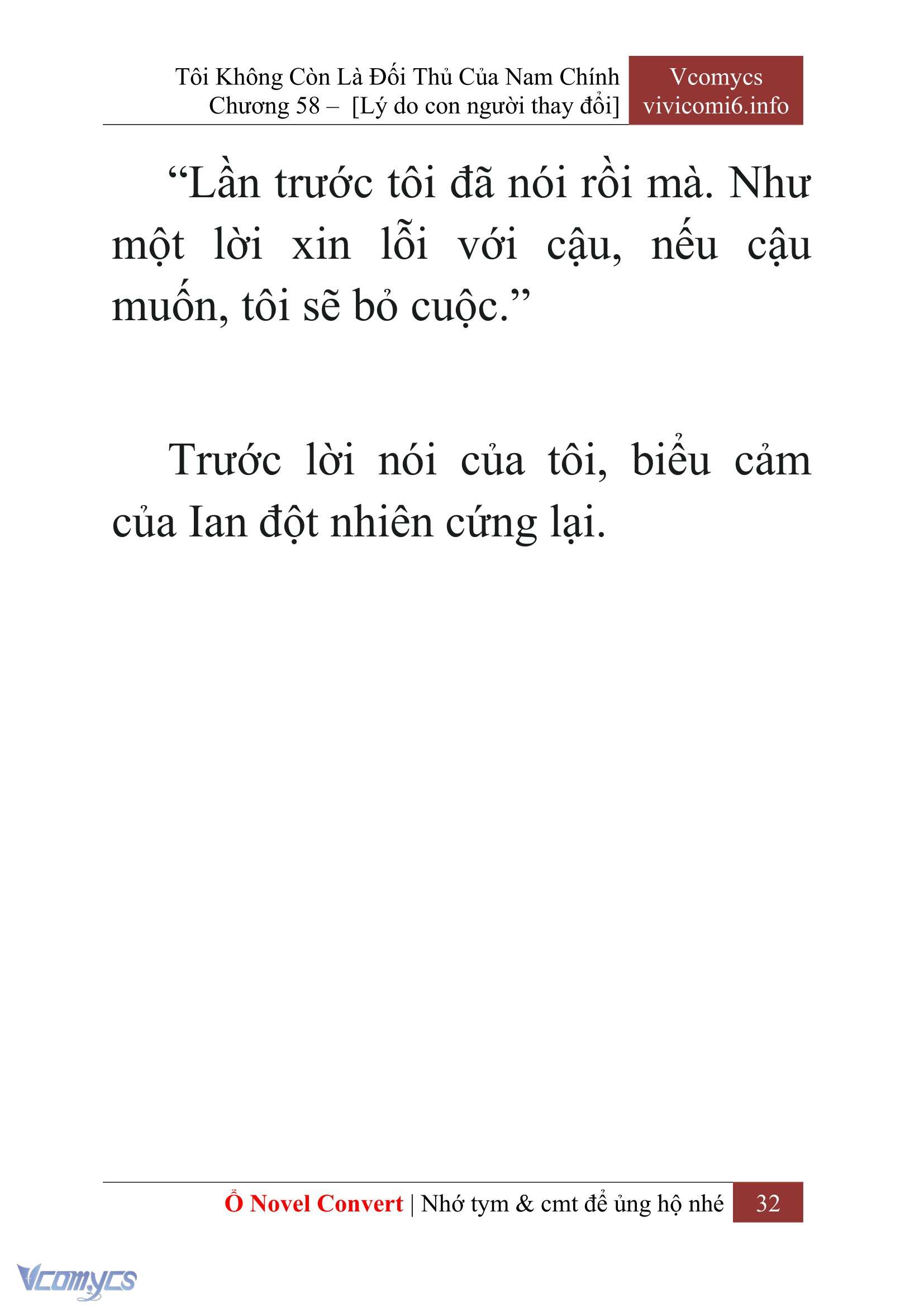 [Novel] Tôi Không Còn Là Đối Thủ Của Nam Chính Chap 58 - Next Chap 59