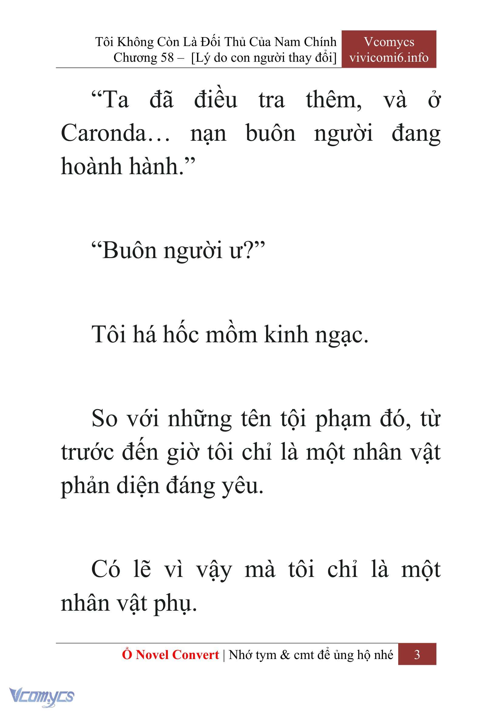 [Novel] Tôi Không Còn Là Đối Thủ Của Nam Chính Chap 58 - Next Chap 59