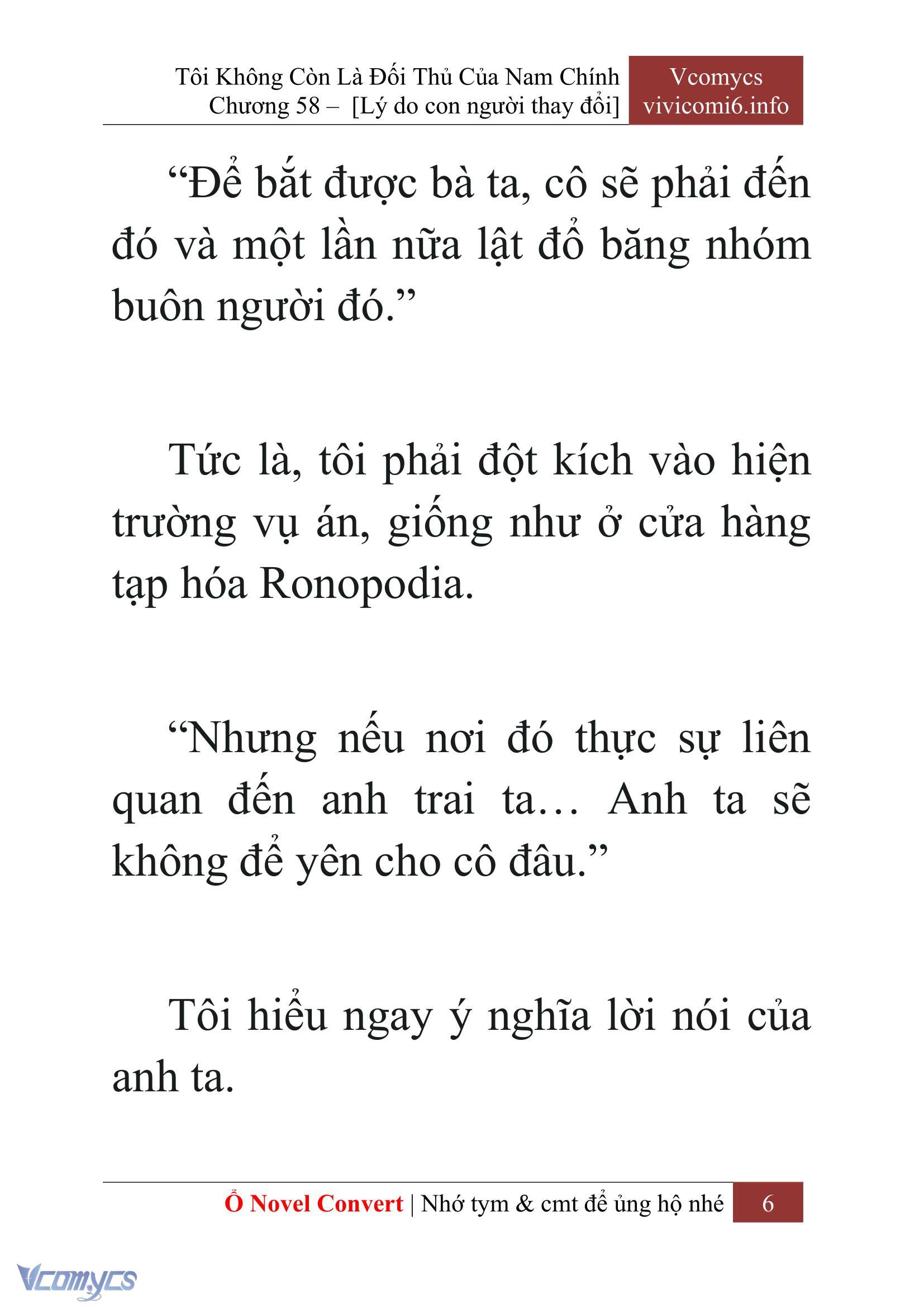 [Novel] Tôi Không Còn Là Đối Thủ Của Nam Chính Chap 58 - Next Chap 59