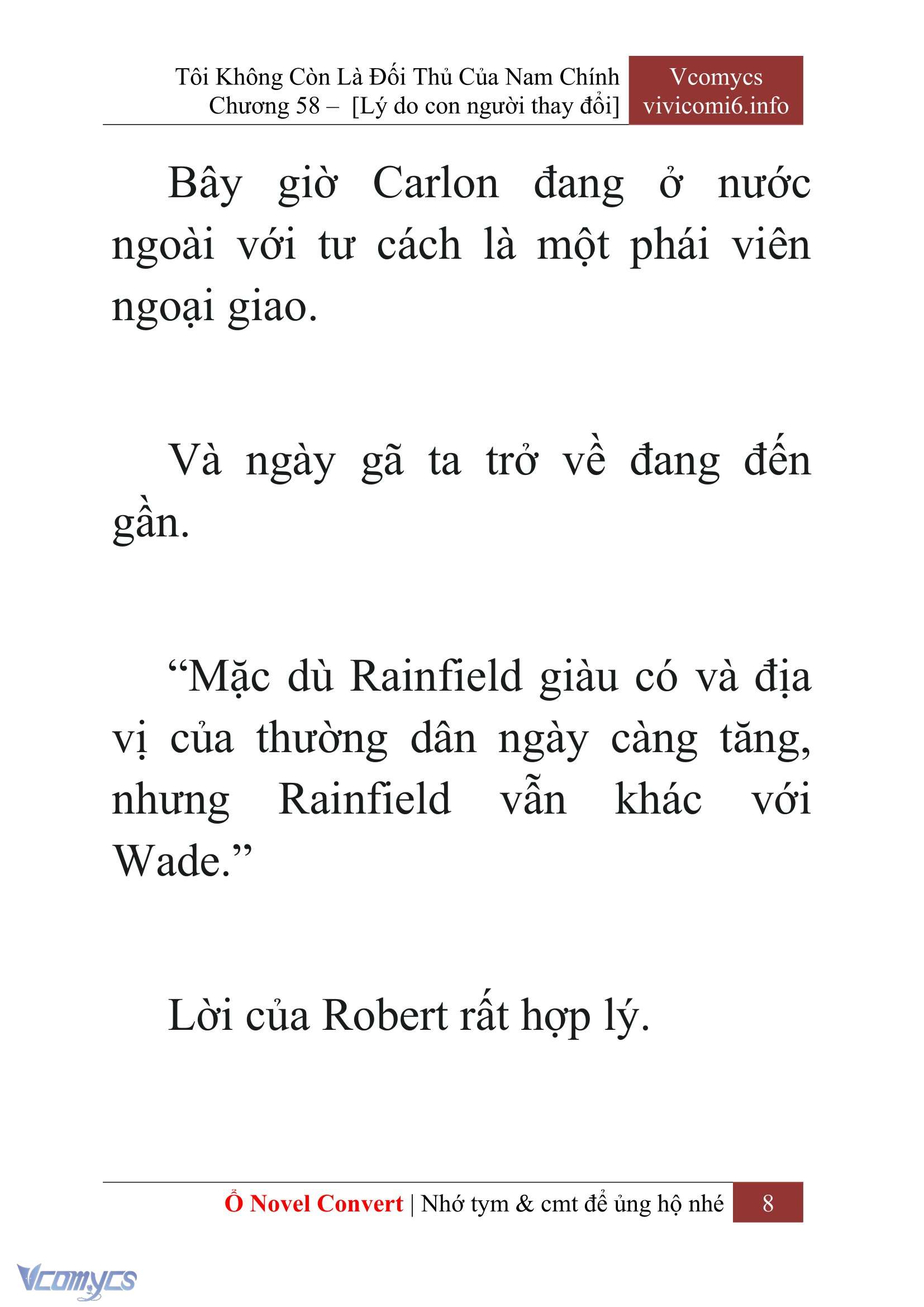 [Novel] Tôi Không Còn Là Đối Thủ Của Nam Chính Chap 58 - Next Chap 59