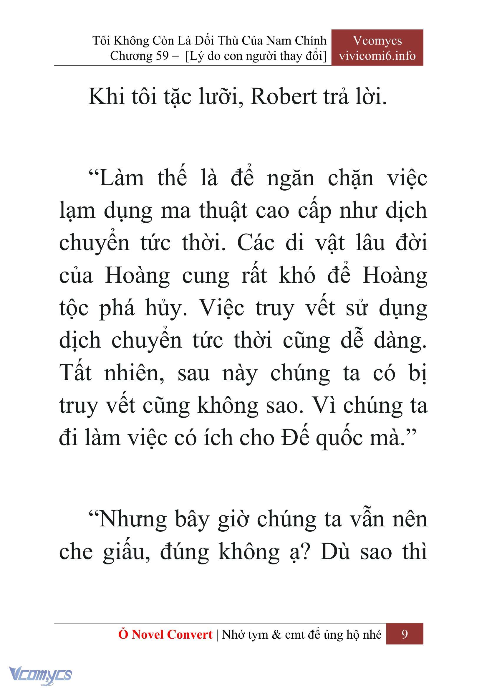 [Novel] Tôi Không Còn Là Đối Thủ Của Nam Chính Chap 59 - Next Chap 60