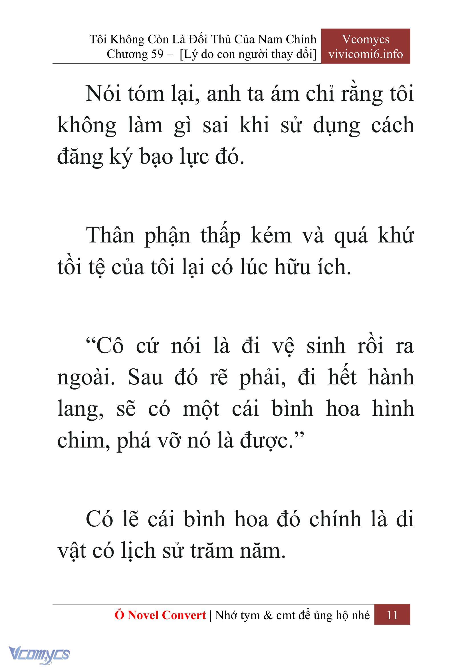 [Novel] Tôi Không Còn Là Đối Thủ Của Nam Chính Chap 59 - Next Chap 60