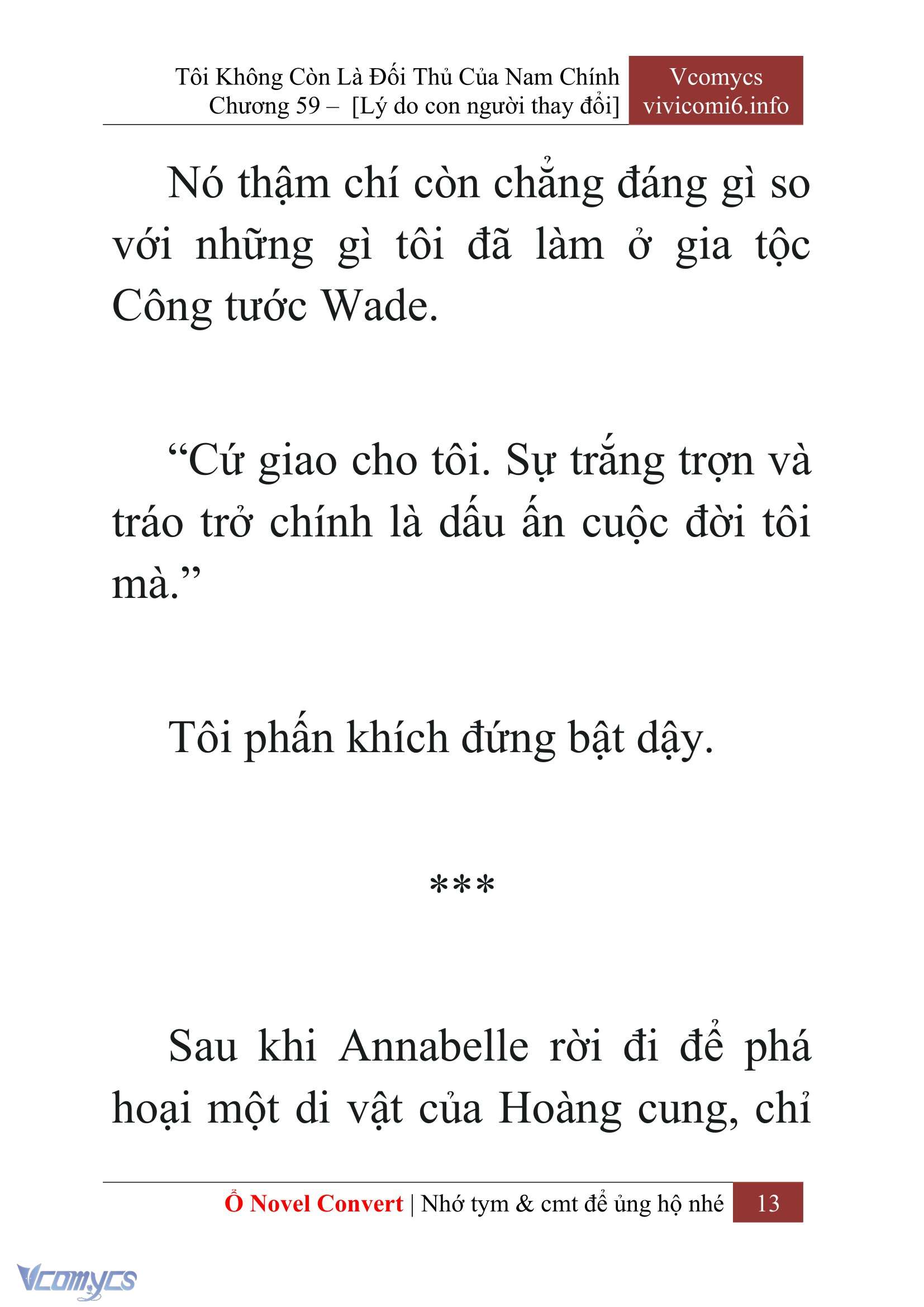 [Novel] Tôi Không Còn Là Đối Thủ Của Nam Chính Chap 59 - Next Chap 60