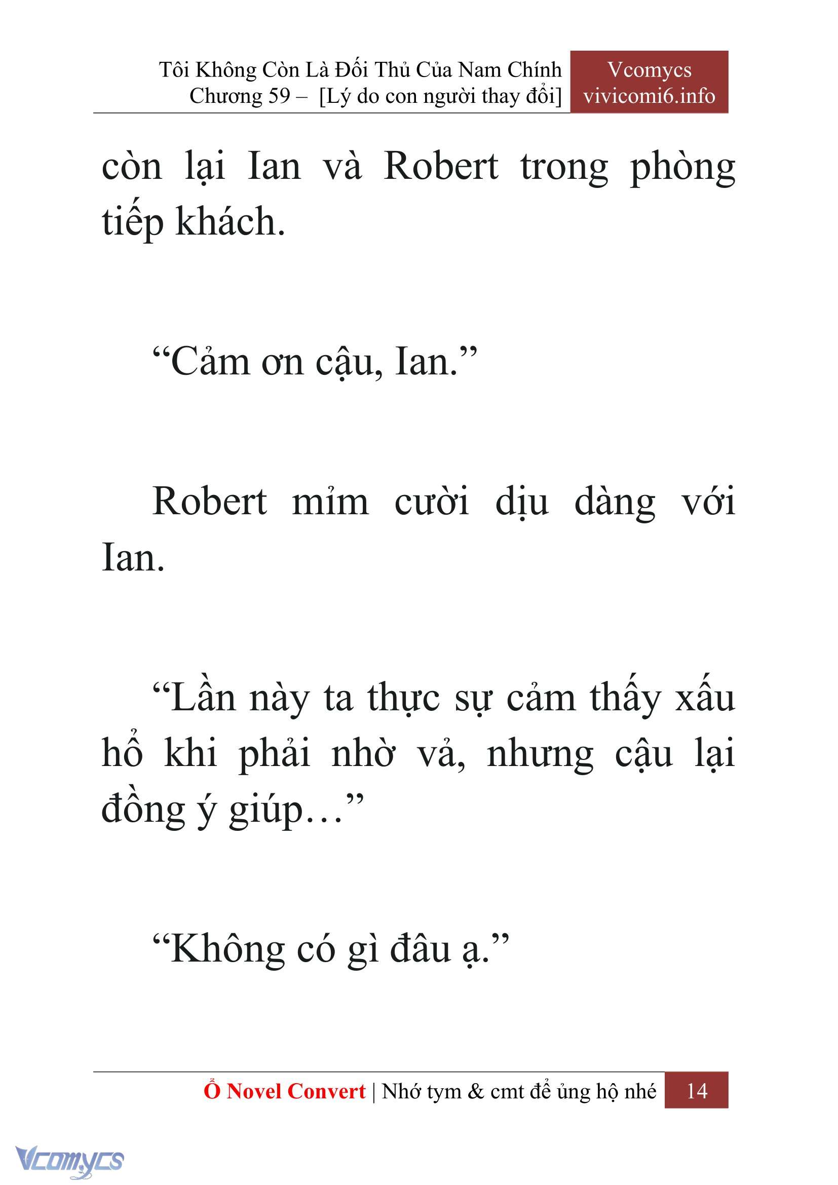 [Novel] Tôi Không Còn Là Đối Thủ Của Nam Chính Chap 59 - Next Chap 60