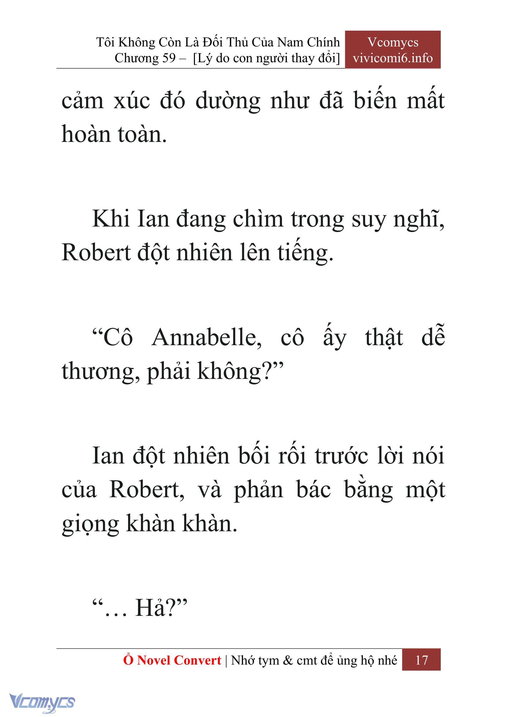 [Novel] Tôi Không Còn Là Đối Thủ Của Nam Chính Chap 59 - Next Chap 60