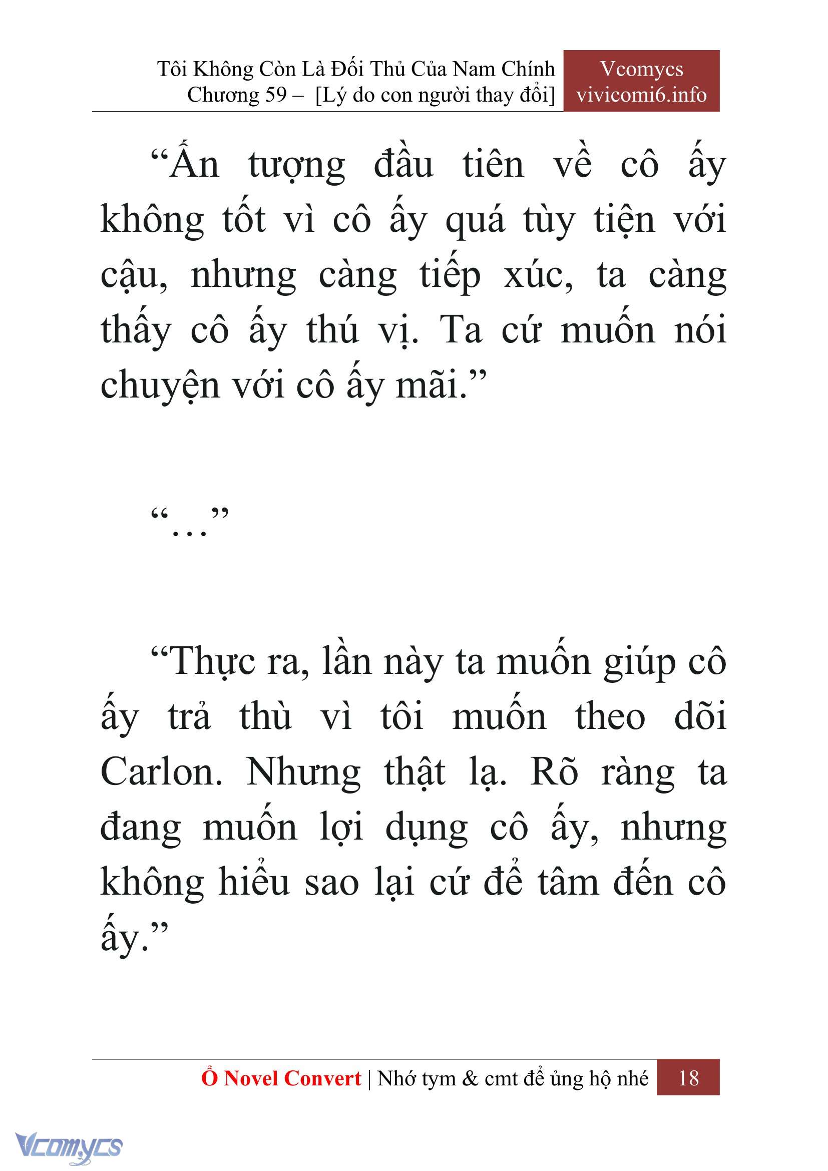 [Novel] Tôi Không Còn Là Đối Thủ Của Nam Chính Chap 59 - Next Chap 60