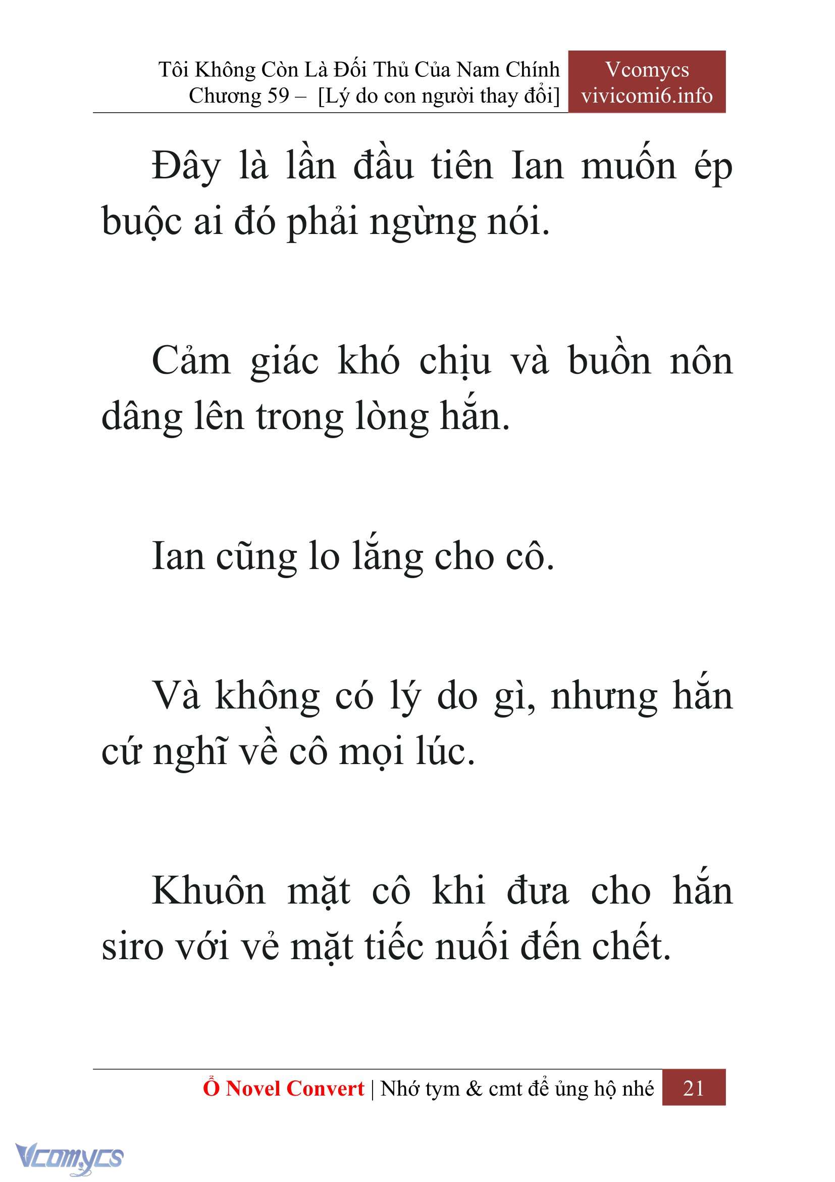 [Novel] Tôi Không Còn Là Đối Thủ Của Nam Chính Chap 59 - Next Chap 60