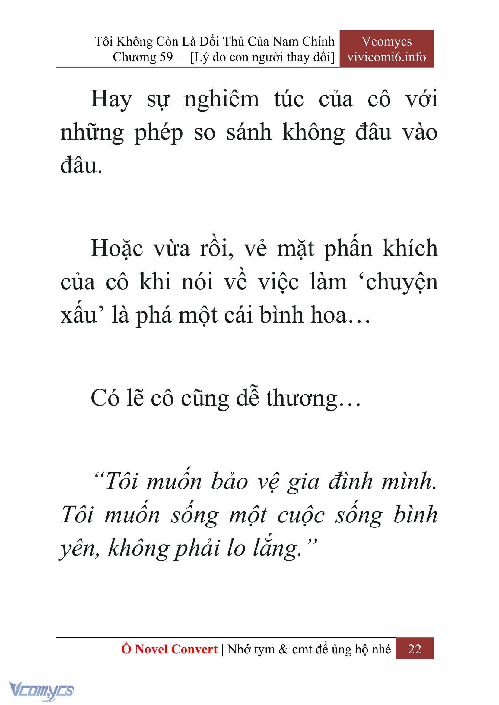 [Novel] Tôi Không Còn Là Đối Thủ Của Nam Chính Chap 59 - Next Chap 60