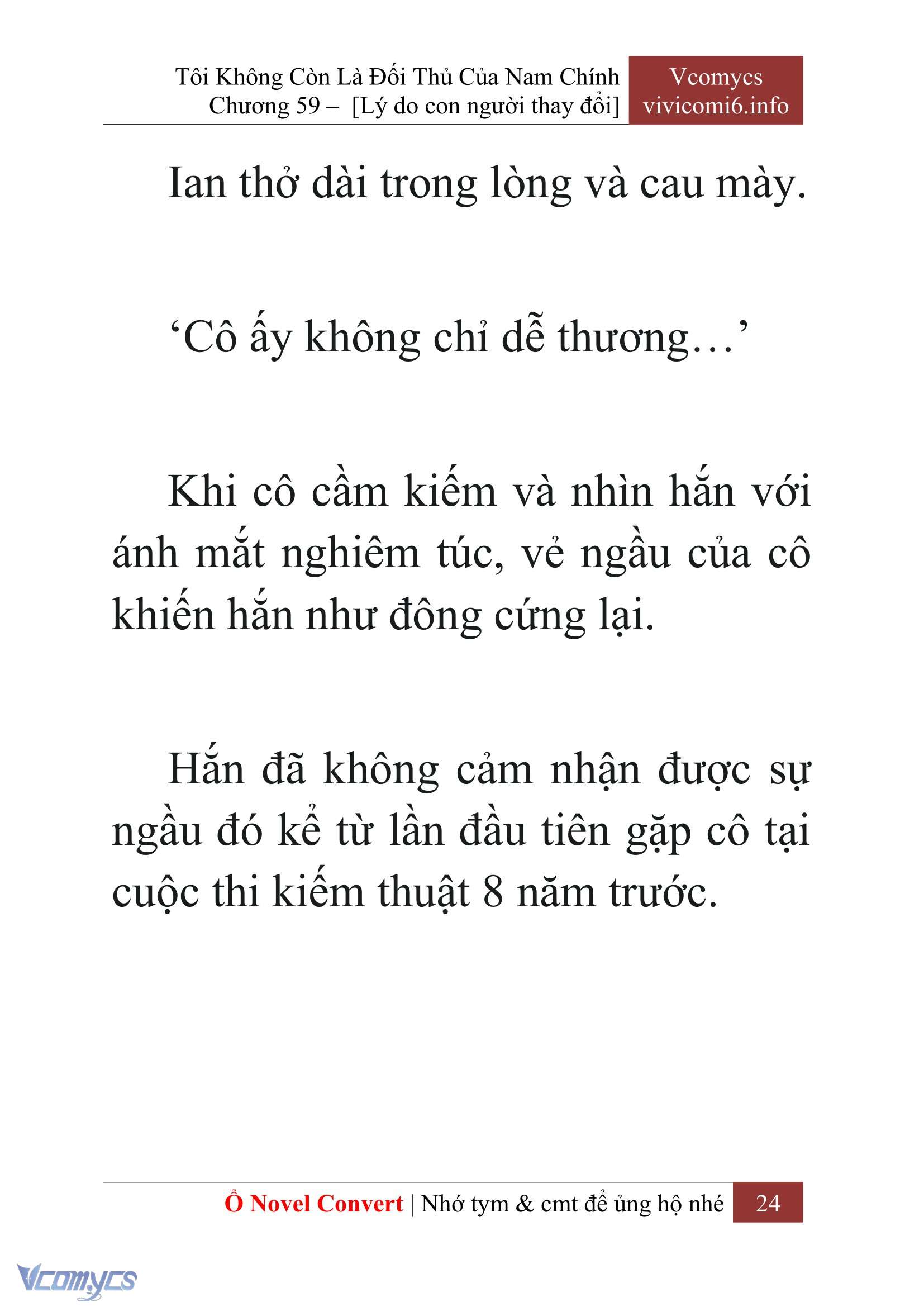 [Novel] Tôi Không Còn Là Đối Thủ Của Nam Chính Chap 59 - Next Chap 60