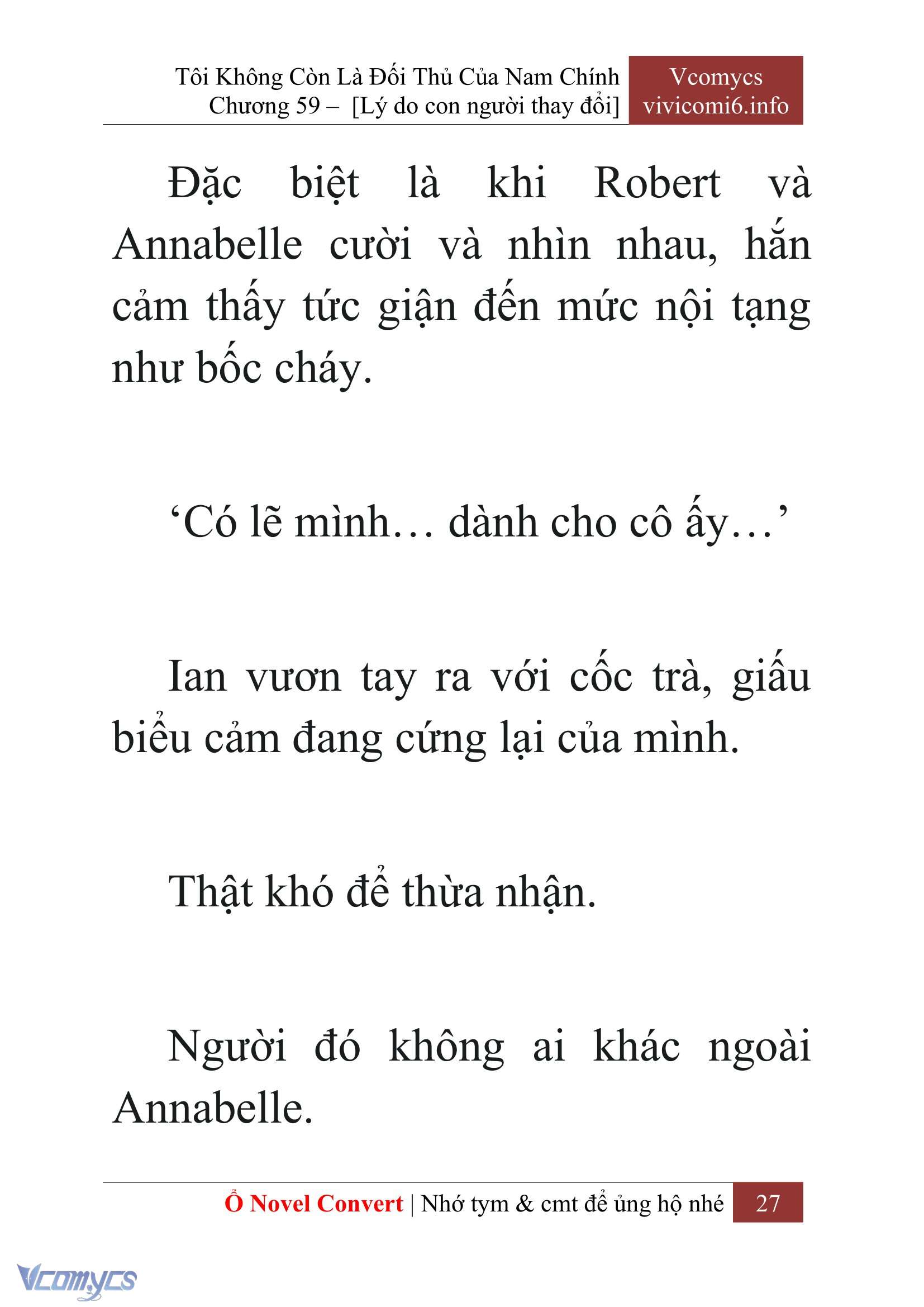 [Novel] Tôi Không Còn Là Đối Thủ Của Nam Chính Chap 59 - Next Chap 60