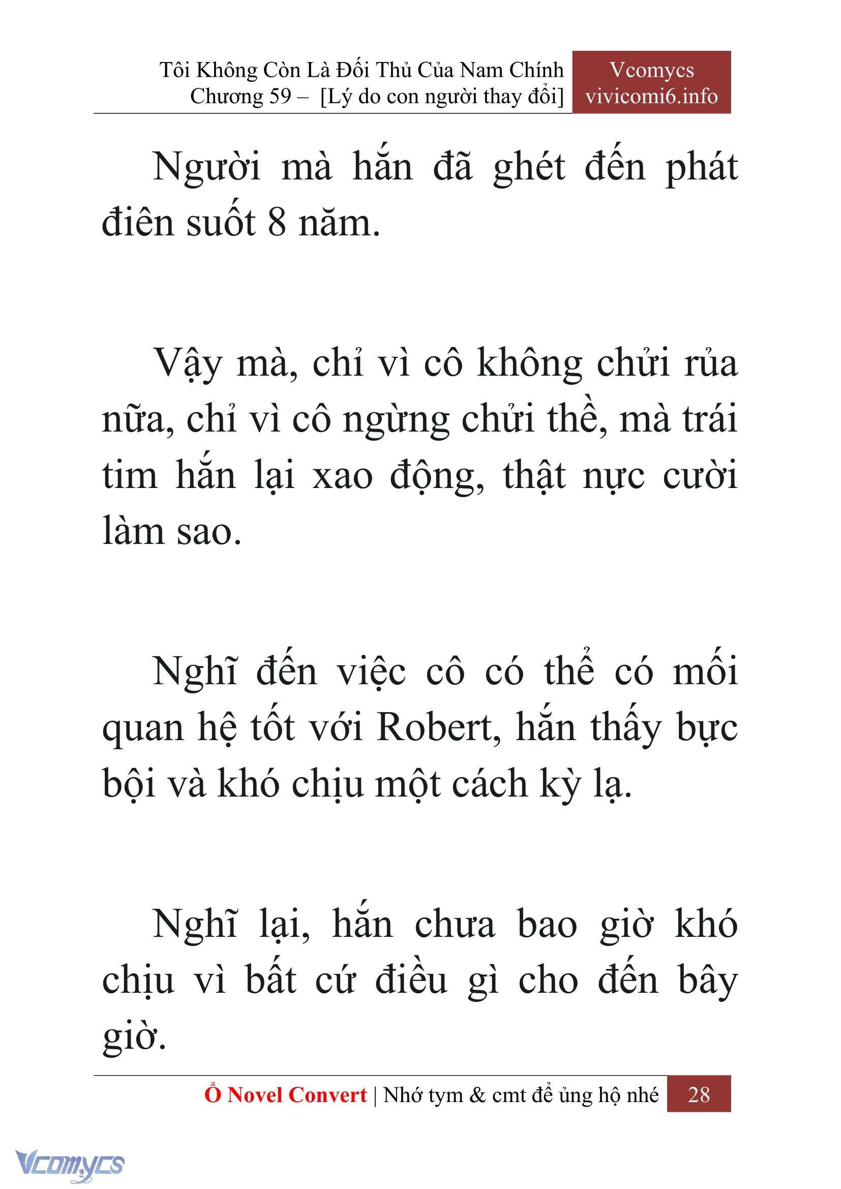 [Novel] Tôi Không Còn Là Đối Thủ Của Nam Chính Chap 59 - Next Chap 60