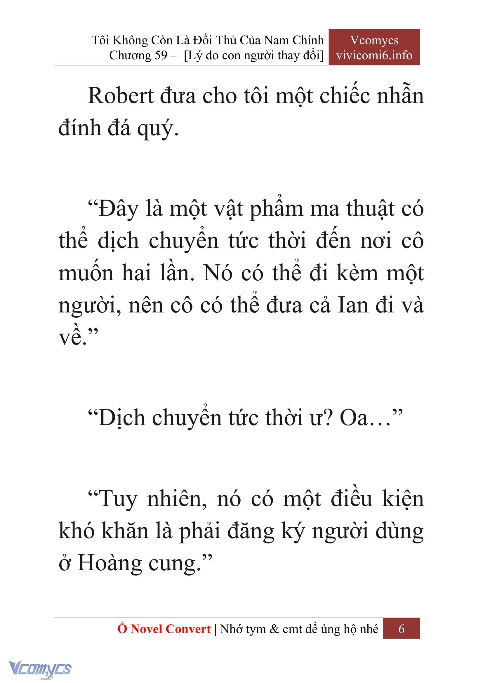 [Novel] Tôi Không Còn Là Đối Thủ Của Nam Chính Chap 59 - Next Chap 60