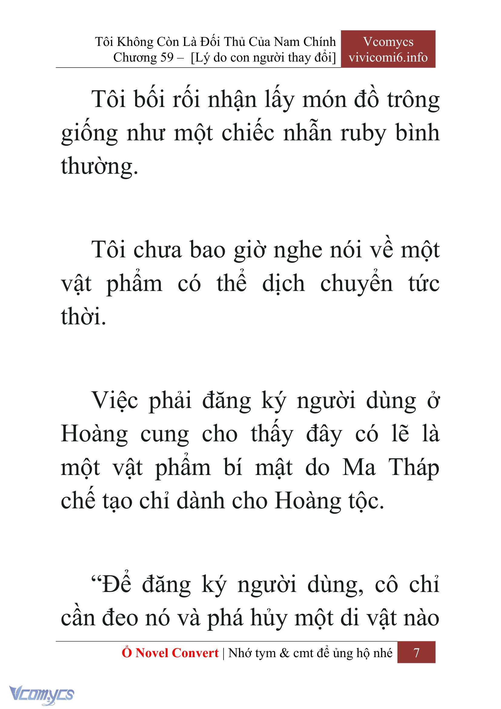 [Novel] Tôi Không Còn Là Đối Thủ Của Nam Chính Chap 59 - Next Chap 60