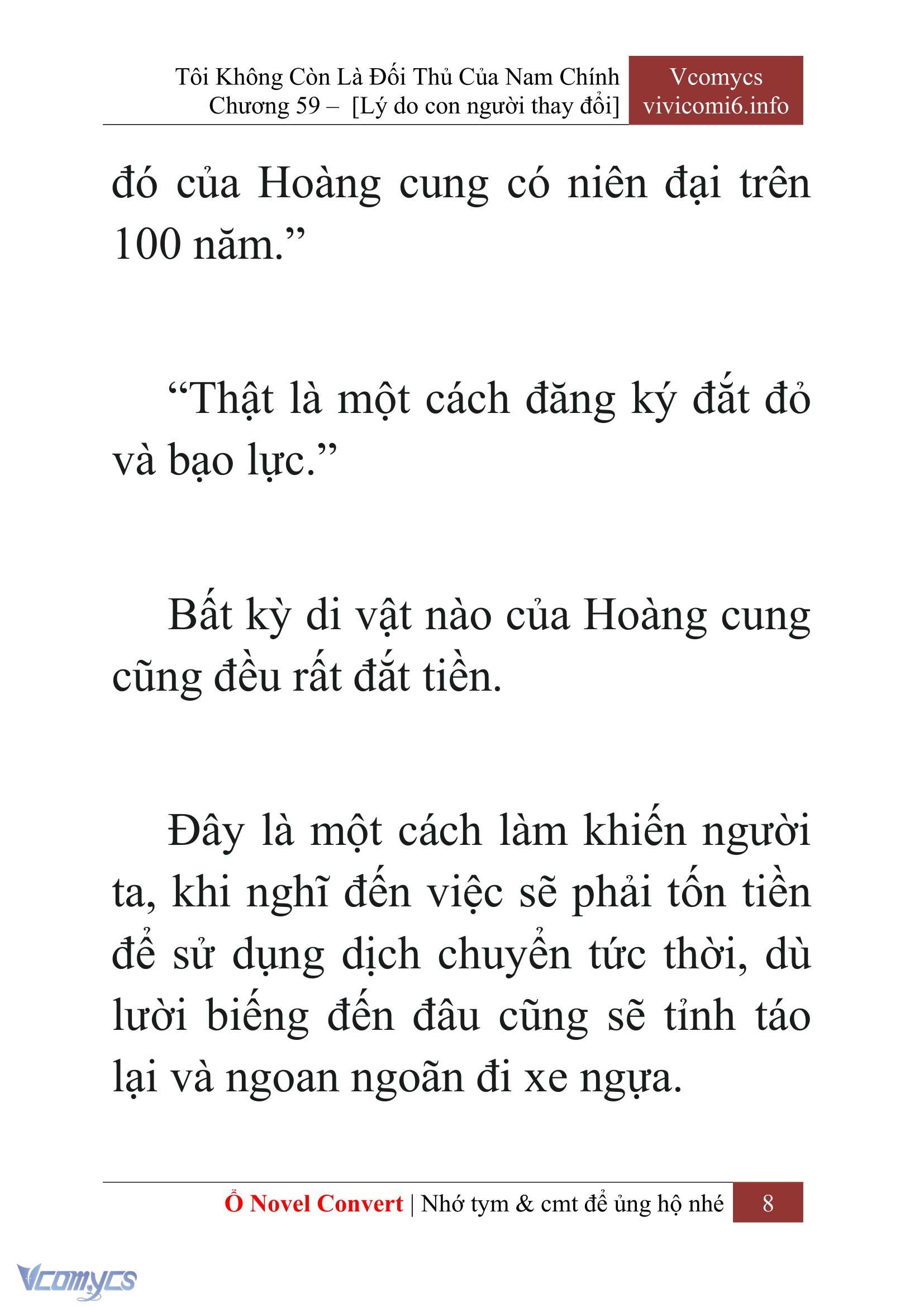 [Novel] Tôi Không Còn Là Đối Thủ Của Nam Chính Chap 59 - Next Chap 60