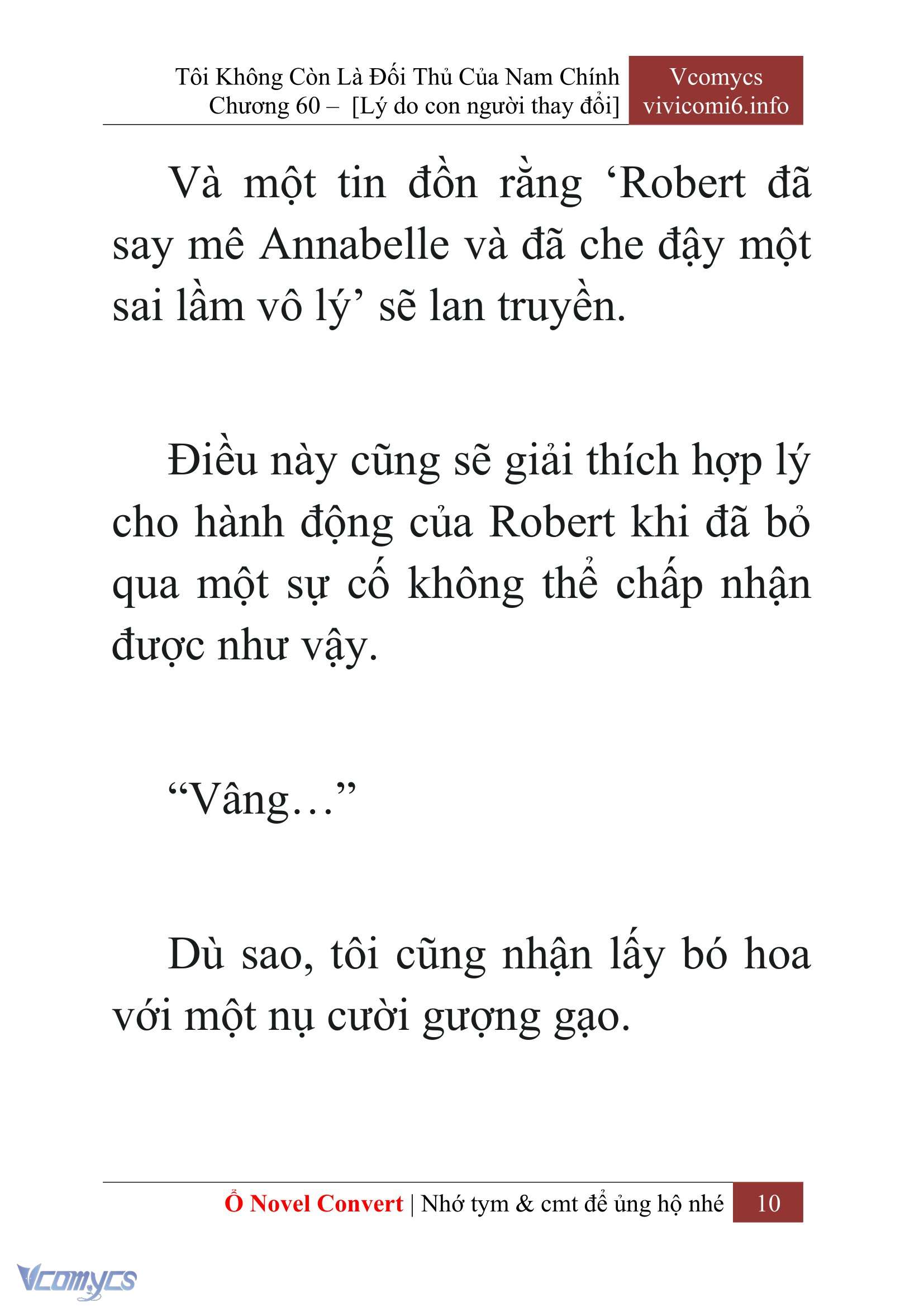 [Novel] Tôi Không Còn Là Đối Thủ Của Nam Chính Chap 60 - Next Chap 61