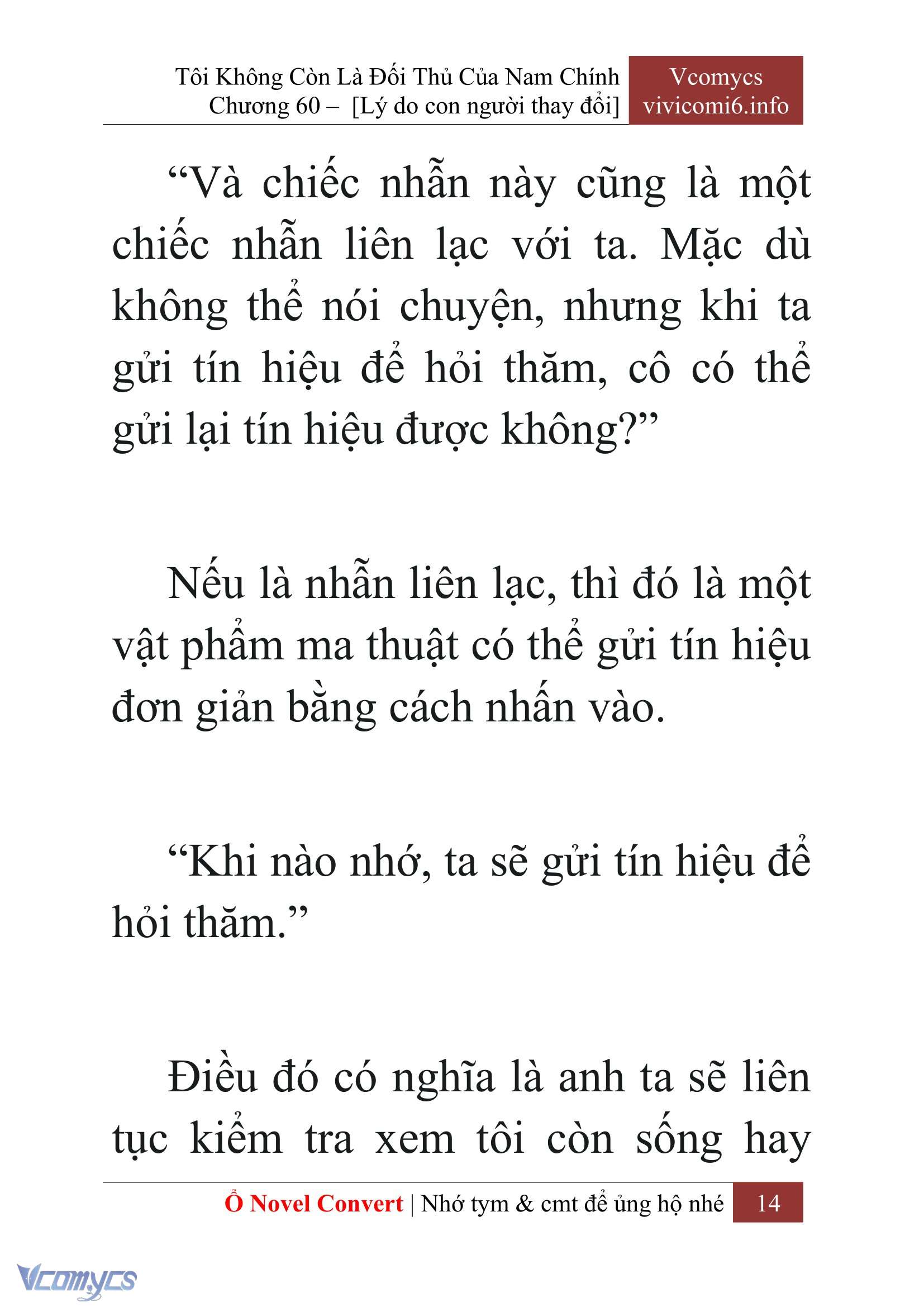 [Novel] Tôi Không Còn Là Đối Thủ Của Nam Chính Chap 60 - Next Chap 61