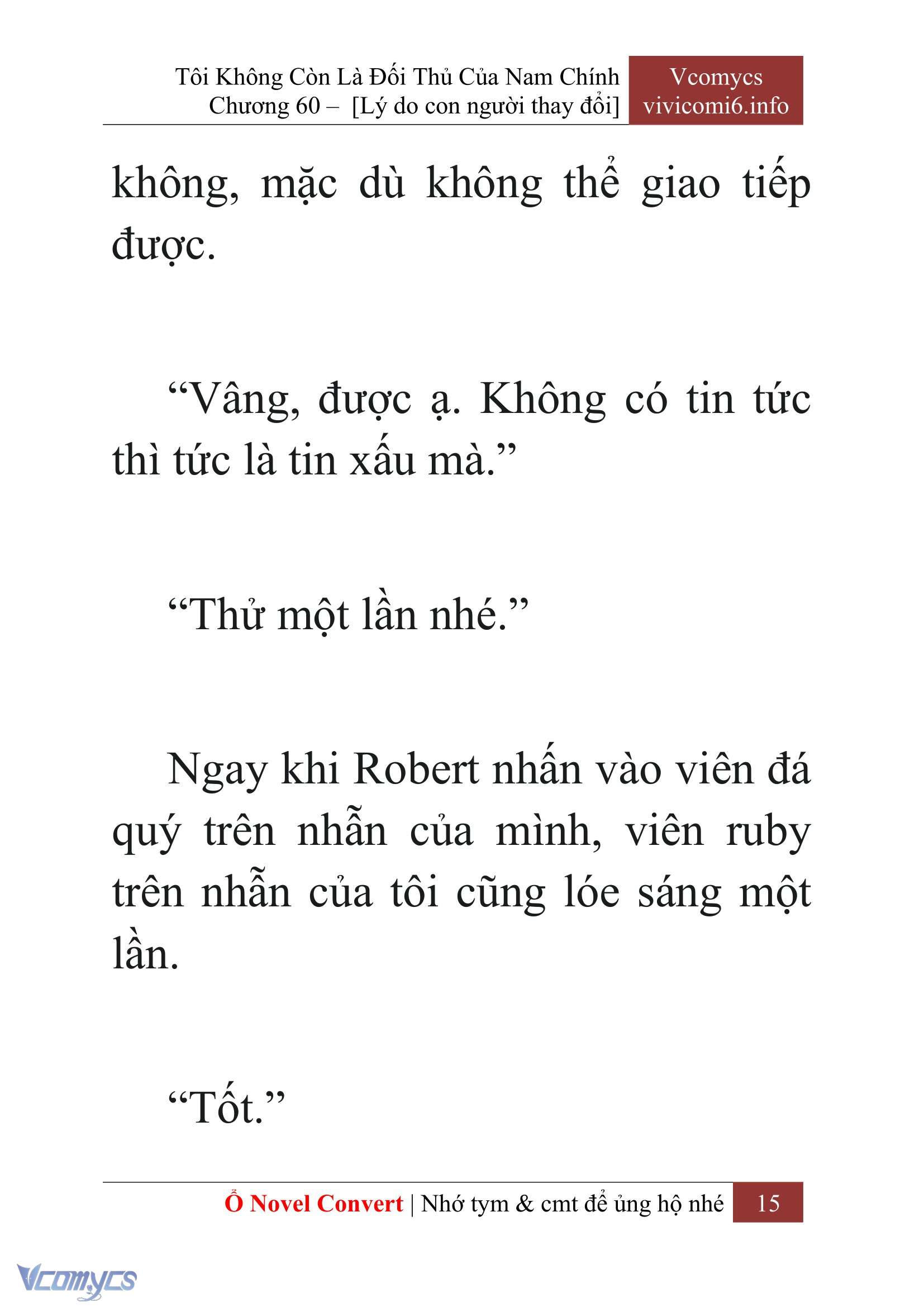 [Novel] Tôi Không Còn Là Đối Thủ Của Nam Chính Chap 60 - Next Chap 61