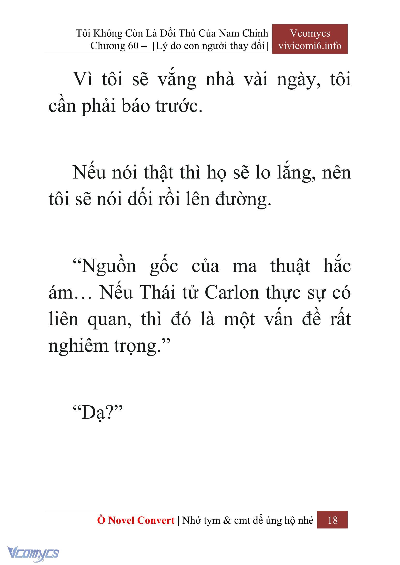 [Novel] Tôi Không Còn Là Đối Thủ Của Nam Chính Chap 60 - Next Chap 61