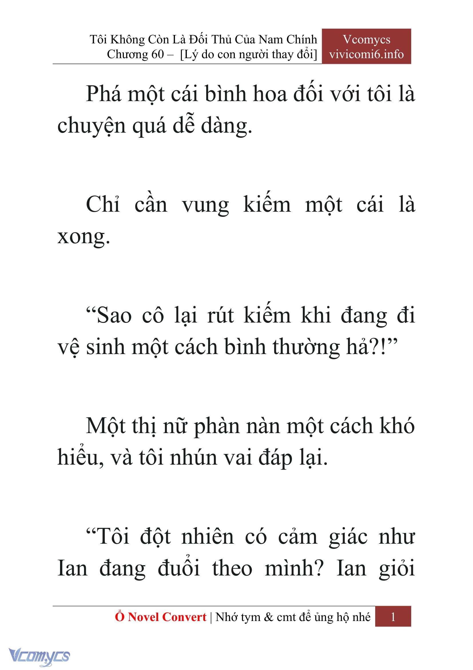 [Novel] Tôi Không Còn Là Đối Thủ Của Nam Chính Chap 60 - Next Chap 61