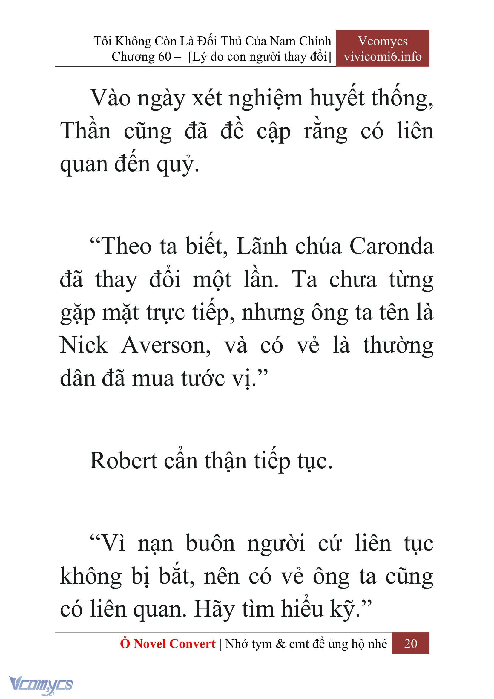[Novel] Tôi Không Còn Là Đối Thủ Của Nam Chính Chap 60 - Next Chap 61