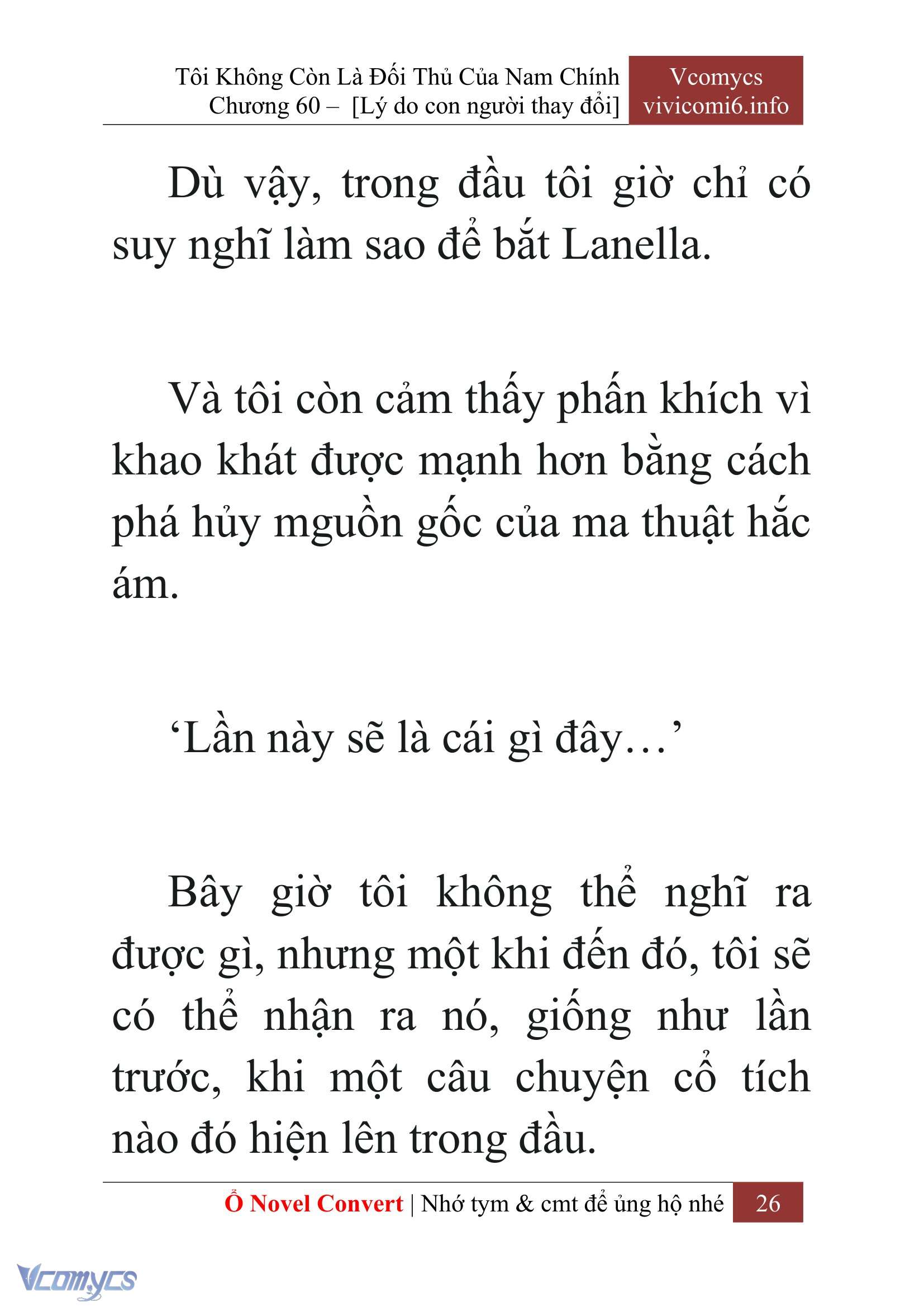 [Novel] Tôi Không Còn Là Đối Thủ Của Nam Chính Chap 60 - Next Chap 61