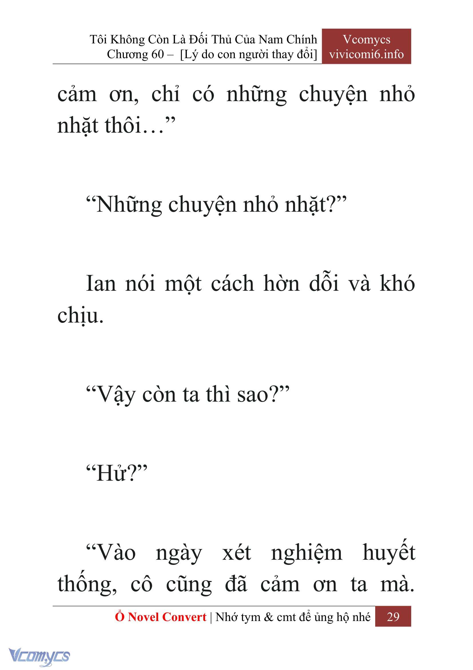 [Novel] Tôi Không Còn Là Đối Thủ Của Nam Chính Chap 60 - Next Chap 61