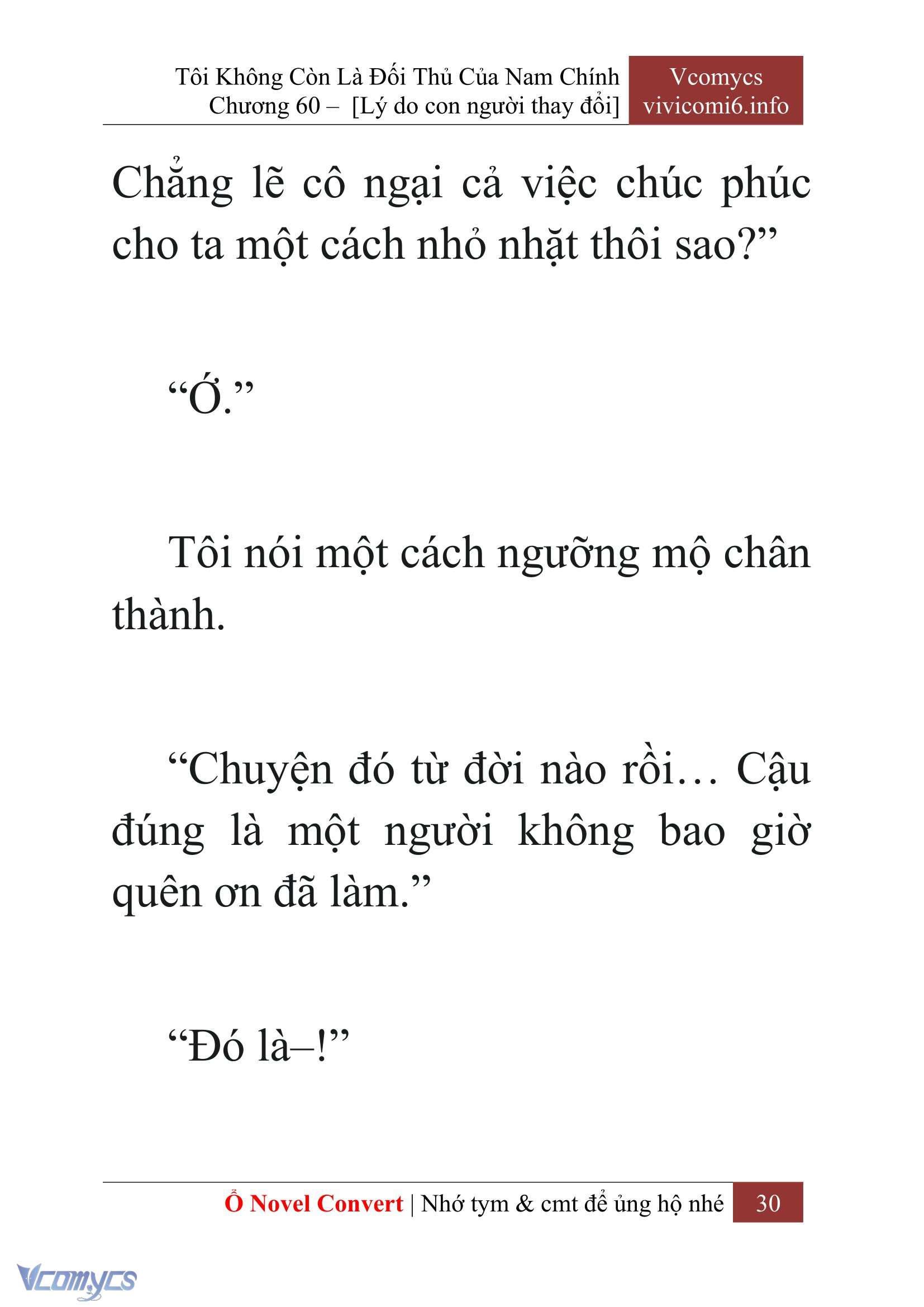 [Novel] Tôi Không Còn Là Đối Thủ Của Nam Chính Chap 60 - Next Chap 61
