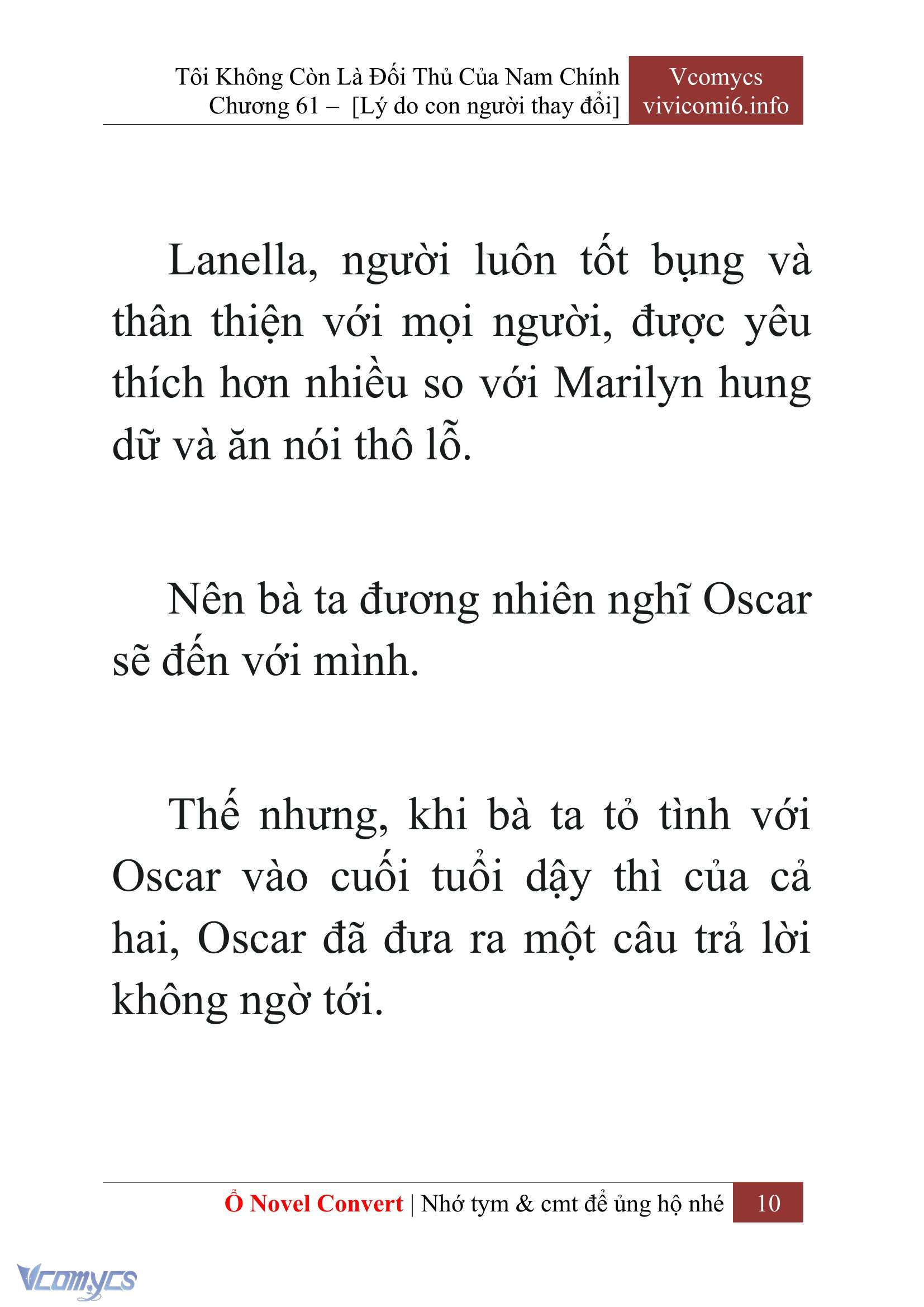 [Novel] Tôi Không Còn Là Đối Thủ Của Nam Chính Chap 61 - Next Chap 62