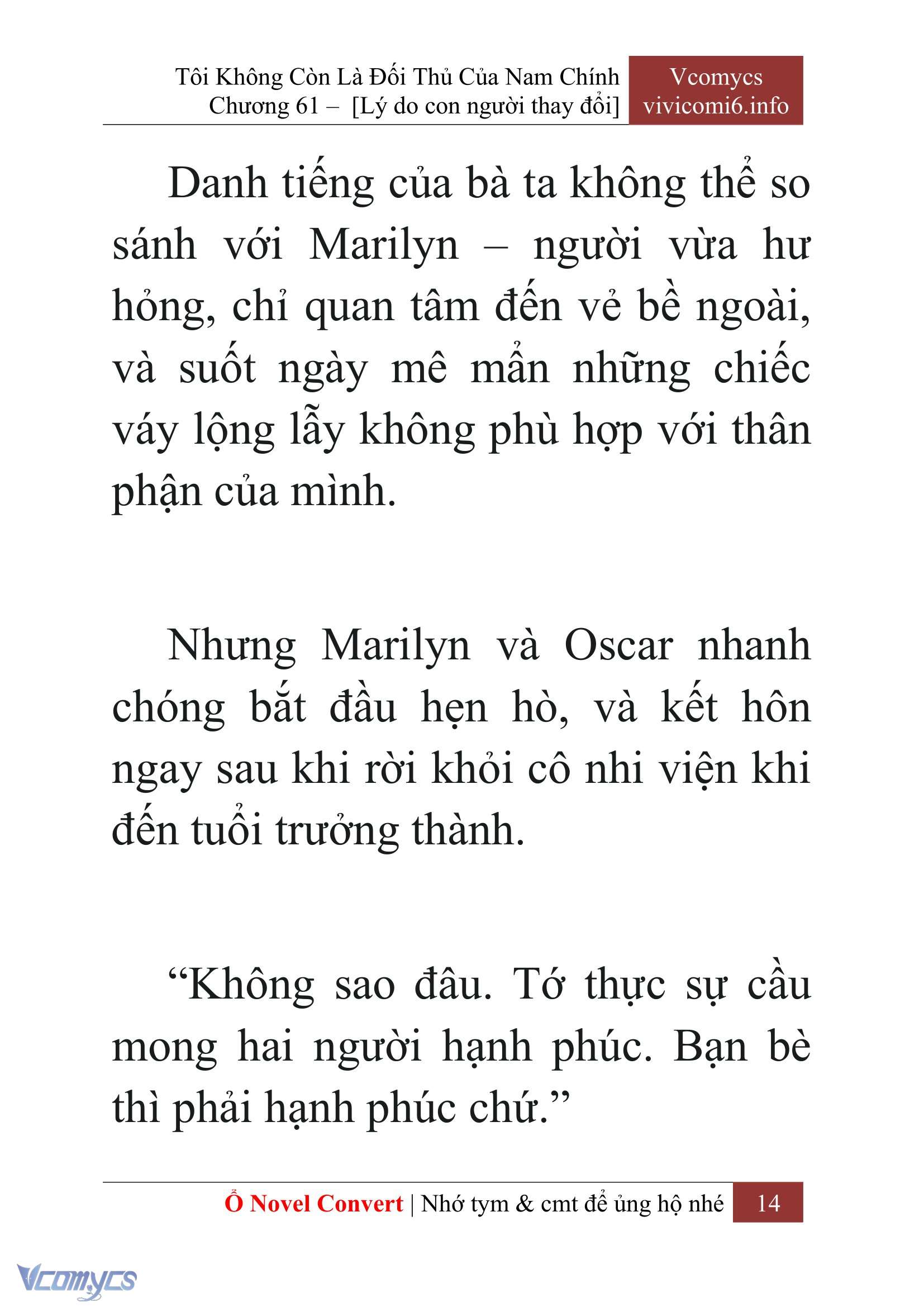 [Novel] Tôi Không Còn Là Đối Thủ Của Nam Chính Chap 61 - Next Chap 62