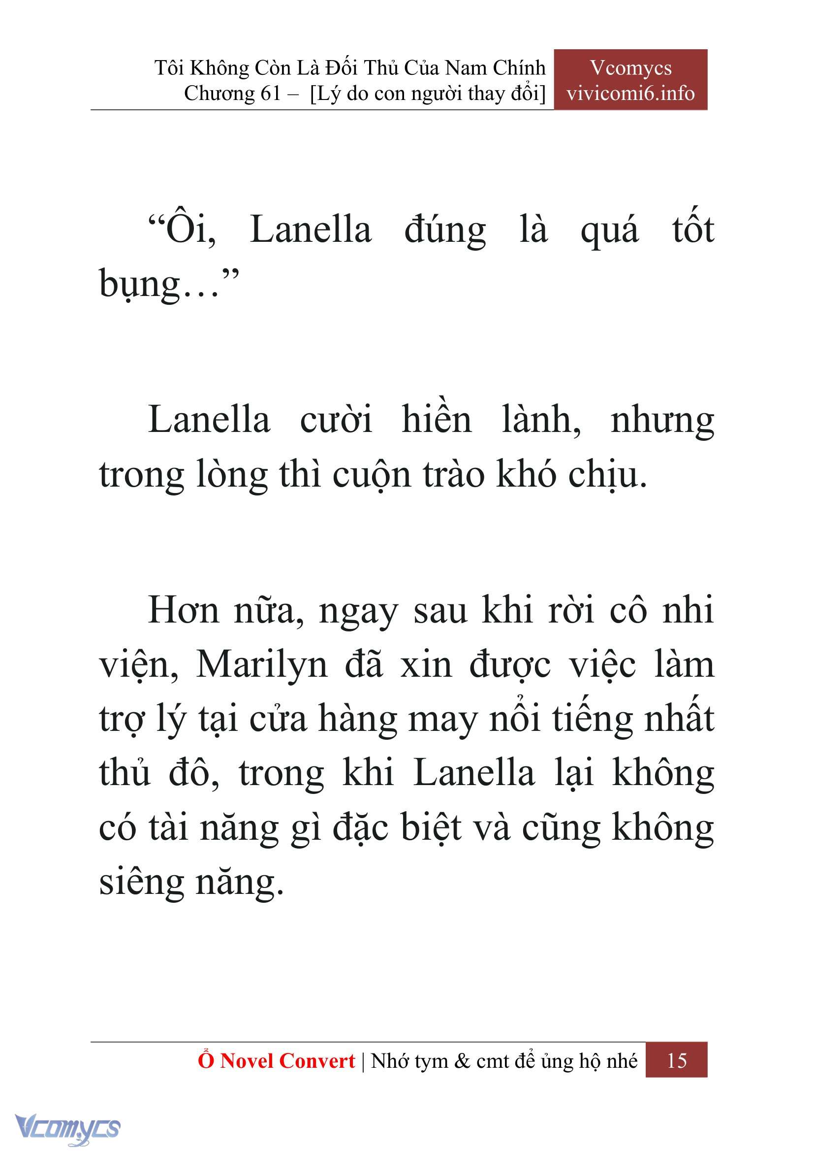 [Novel] Tôi Không Còn Là Đối Thủ Của Nam Chính Chap 61 - Next Chap 62