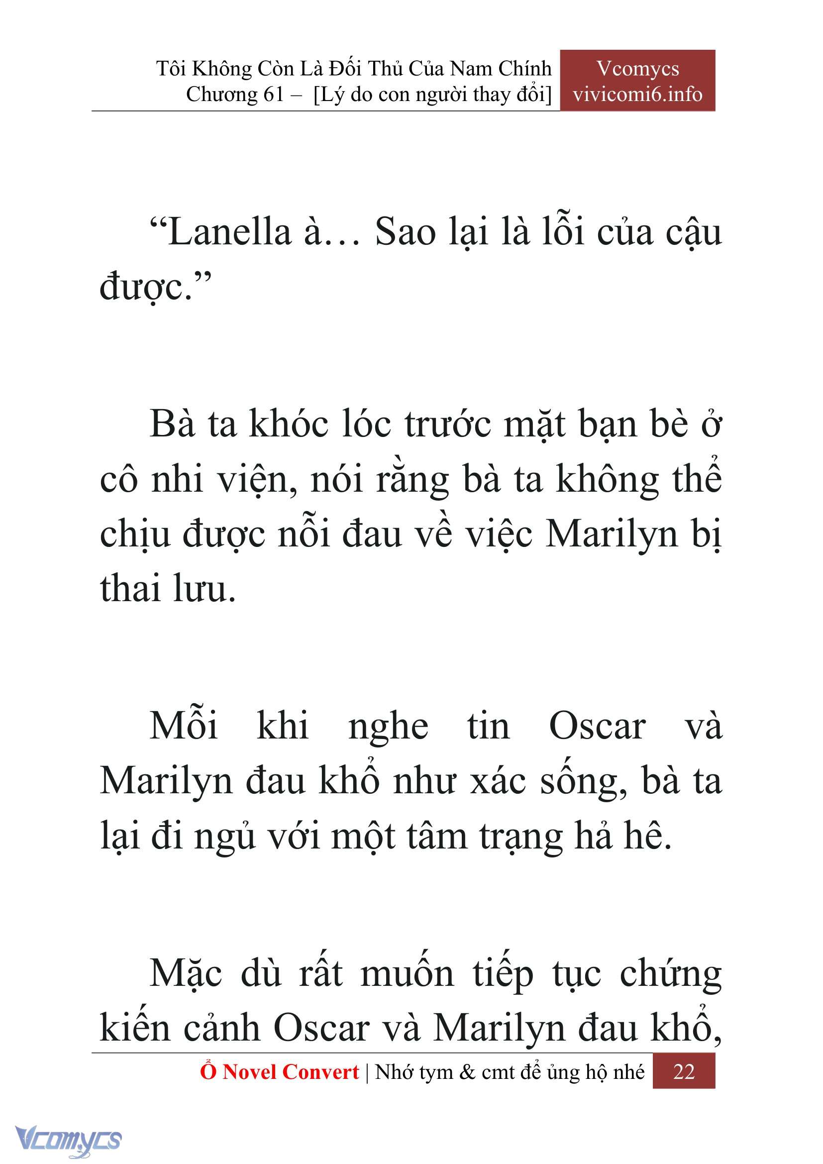 [Novel] Tôi Không Còn Là Đối Thủ Của Nam Chính Chap 61 - Next Chap 62