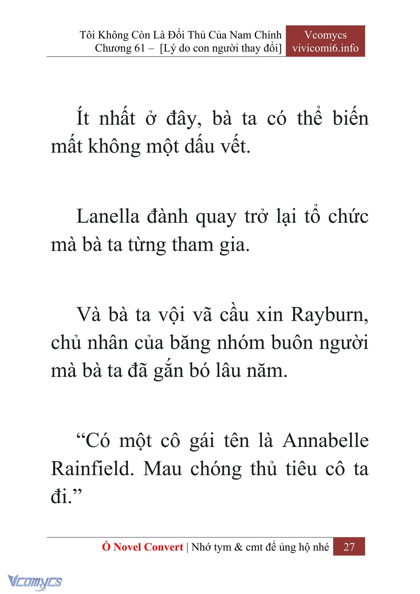 [Novel] Tôi Không Còn Là Đối Thủ Của Nam Chính Chap 61 - Next Chap 62