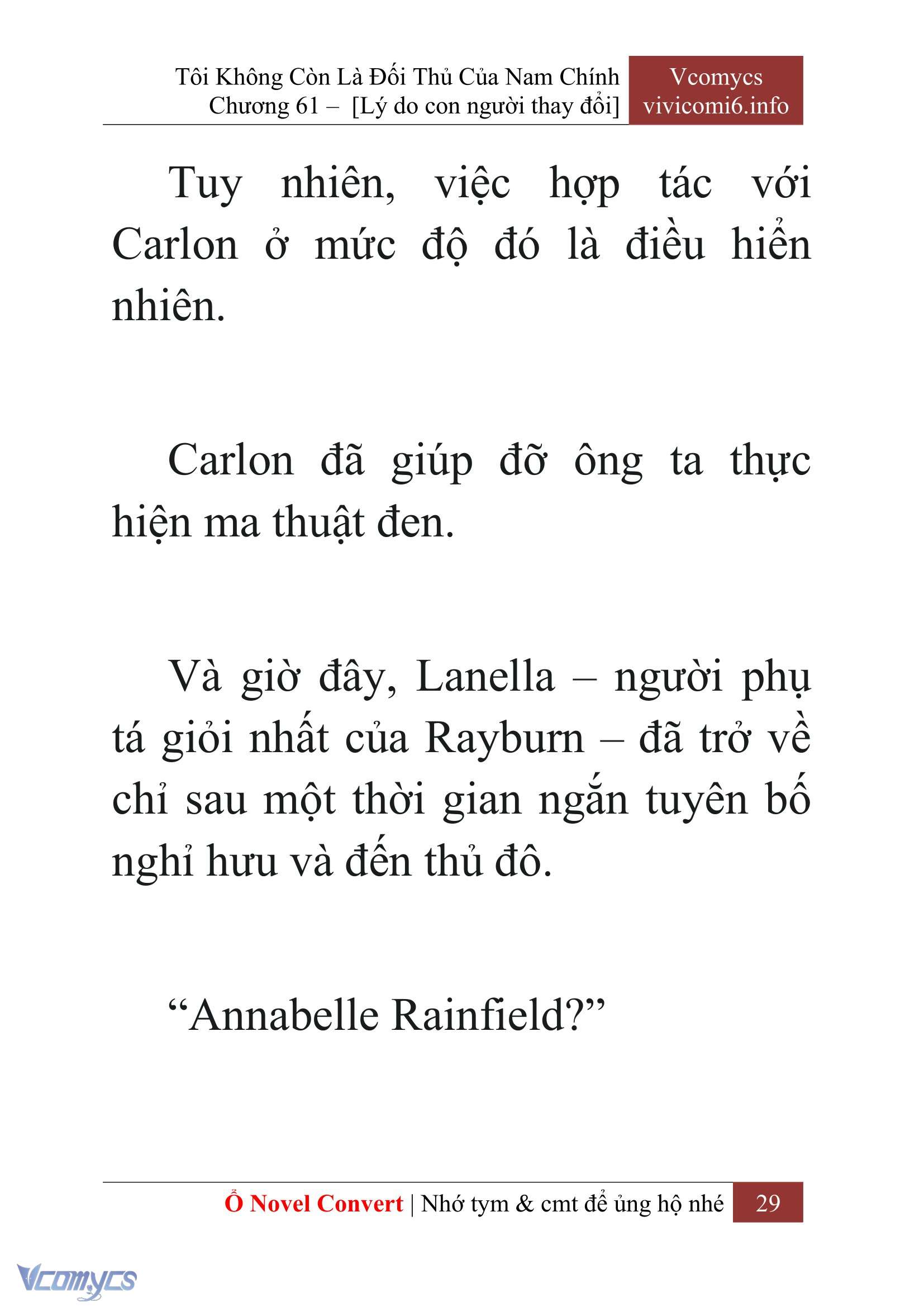 [Novel] Tôi Không Còn Là Đối Thủ Của Nam Chính Chap 61 - Next Chap 62