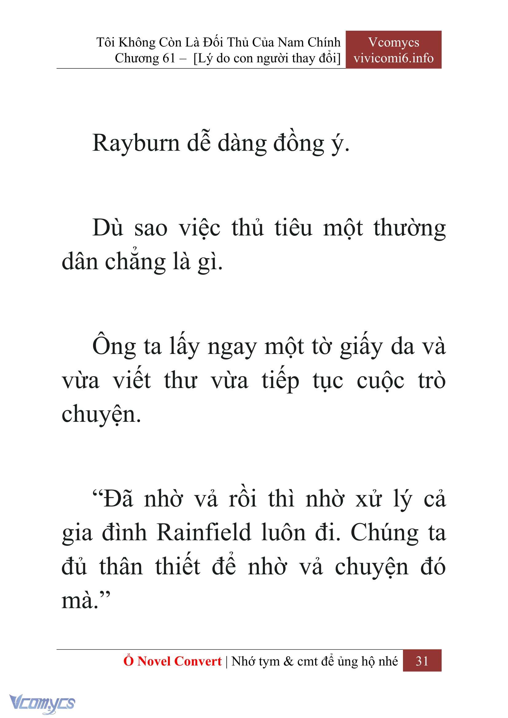 [Novel] Tôi Không Còn Là Đối Thủ Của Nam Chính Chap 61 - Next Chap 62