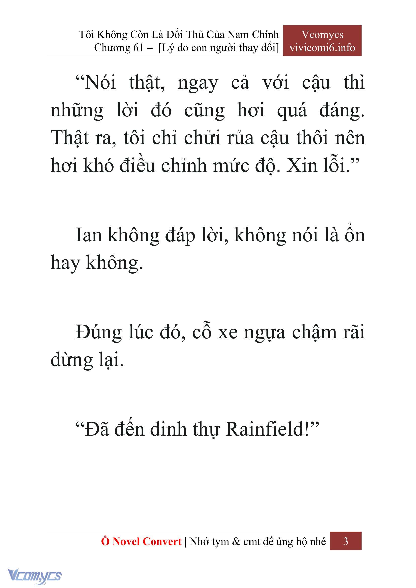 [Novel] Tôi Không Còn Là Đối Thủ Của Nam Chính Chap 61 - Next Chap 62