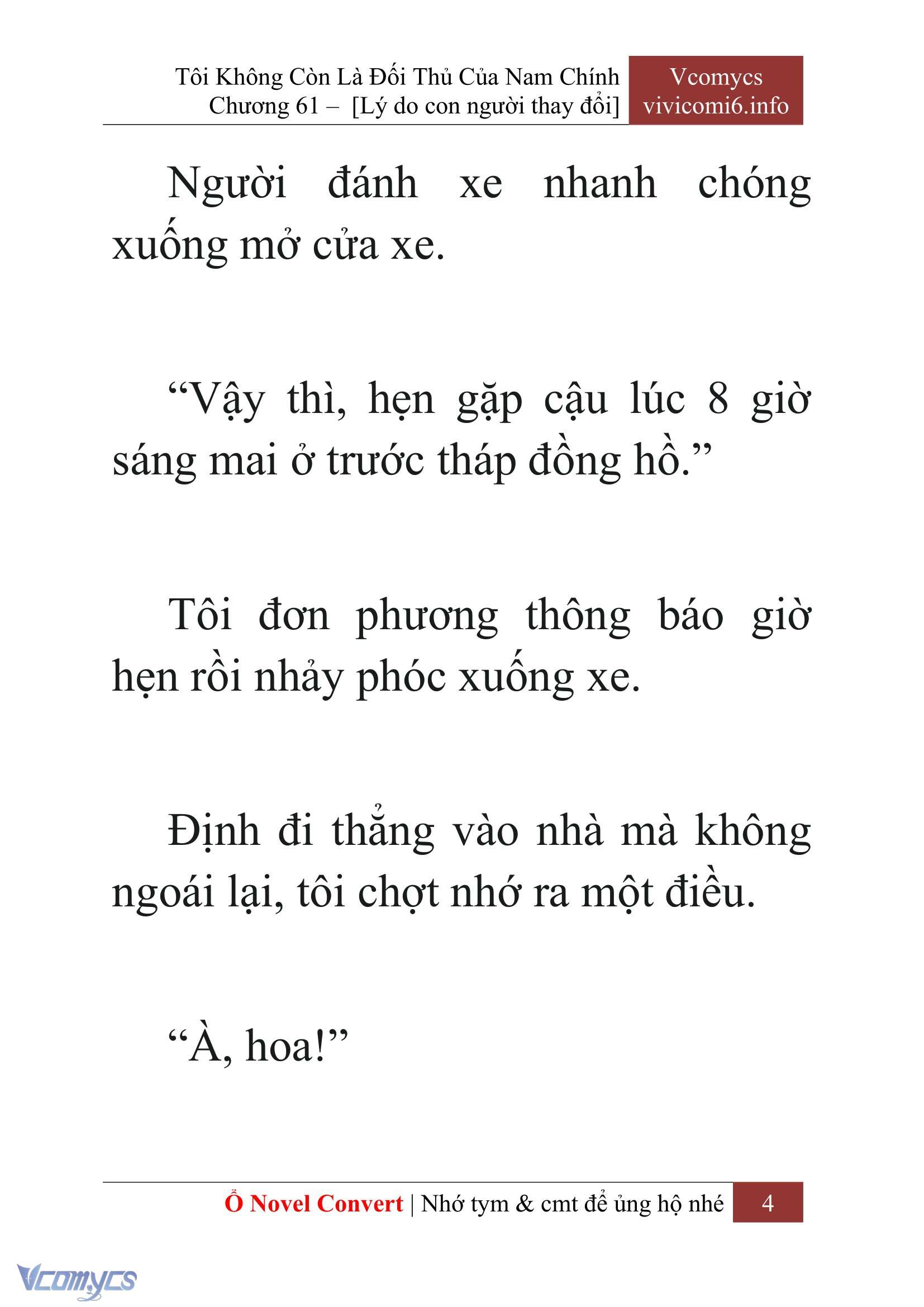 [Novel] Tôi Không Còn Là Đối Thủ Của Nam Chính Chap 61 - Next Chap 62