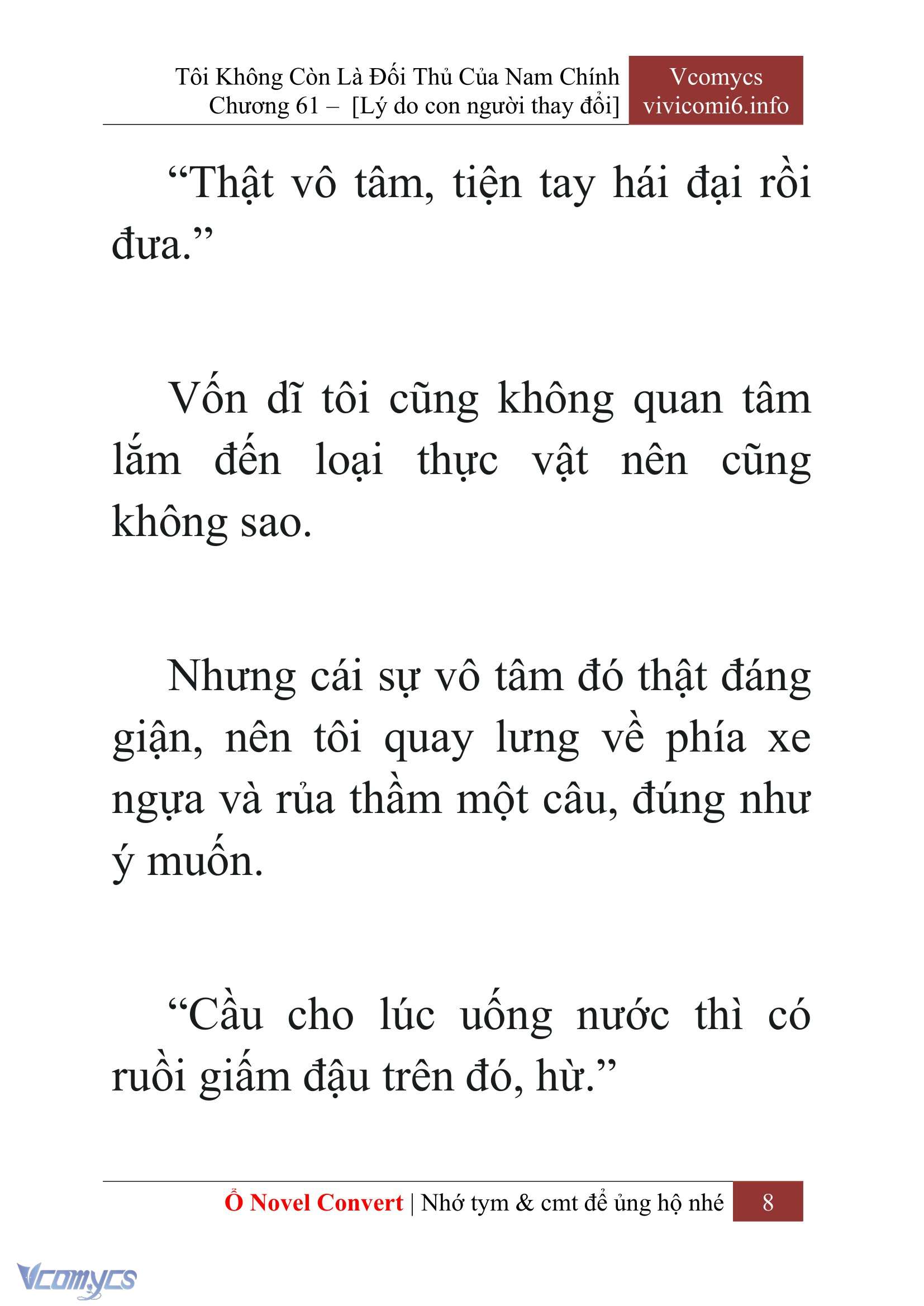 [Novel] Tôi Không Còn Là Đối Thủ Của Nam Chính Chap 61 - Next Chap 62