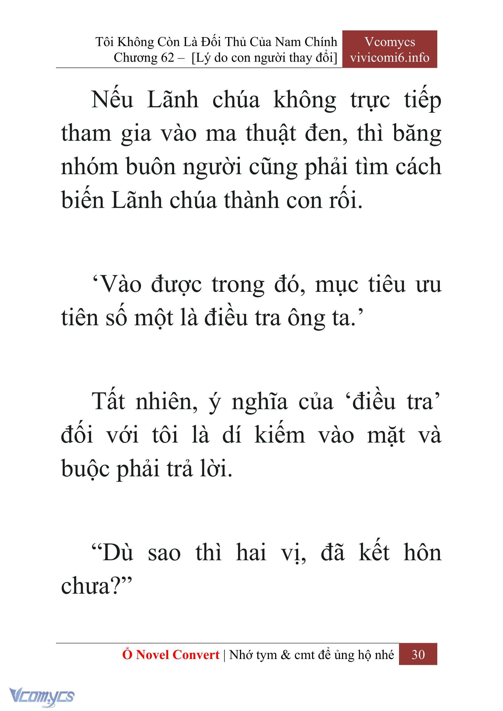 [Novel] Tôi Không Còn Là Đối Thủ Của Nam Chính Chap 62 - Next Chap 63
