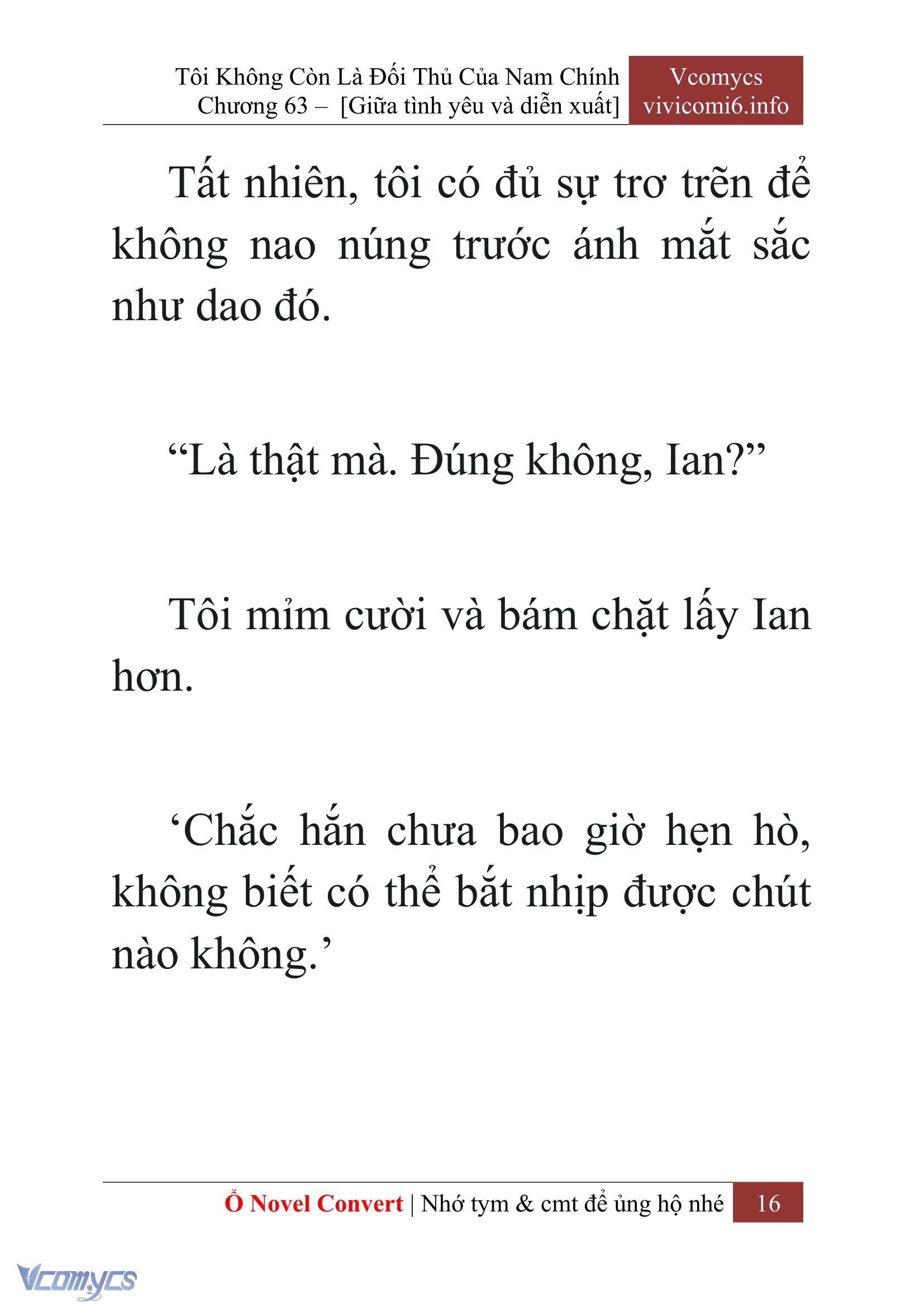 [Novel] Tôi Không Còn Là Đối Thủ Của Nam Chính Chap 63 - Next Chap 64