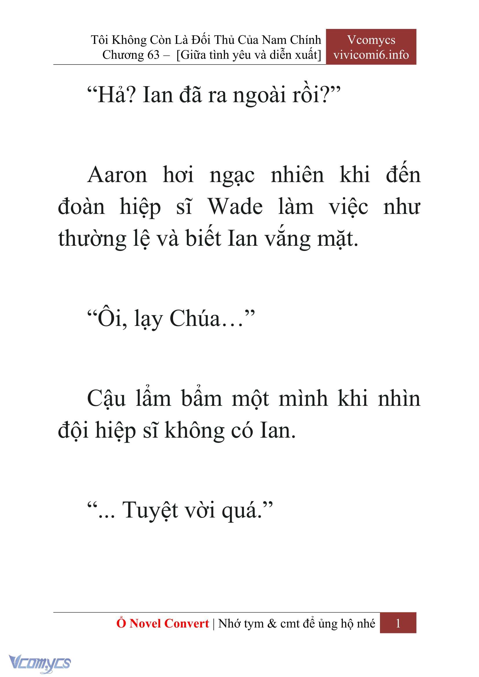 [Novel] Tôi Không Còn Là Đối Thủ Của Nam Chính Chap 63 - Next Chap 64