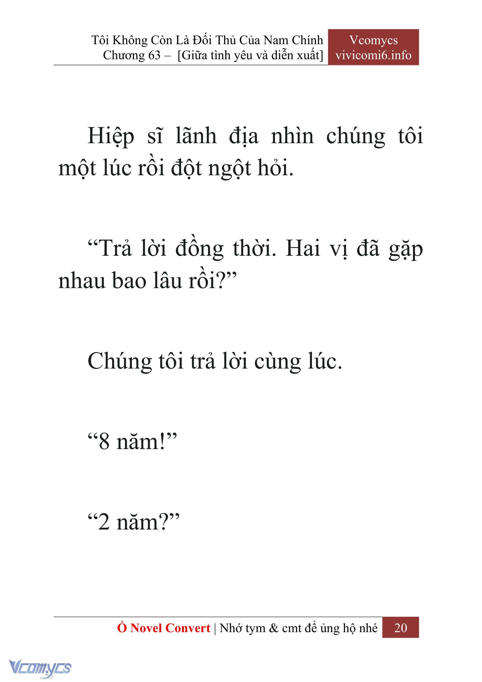[Novel] Tôi Không Còn Là Đối Thủ Của Nam Chính Chap 63 - Next Chap 64