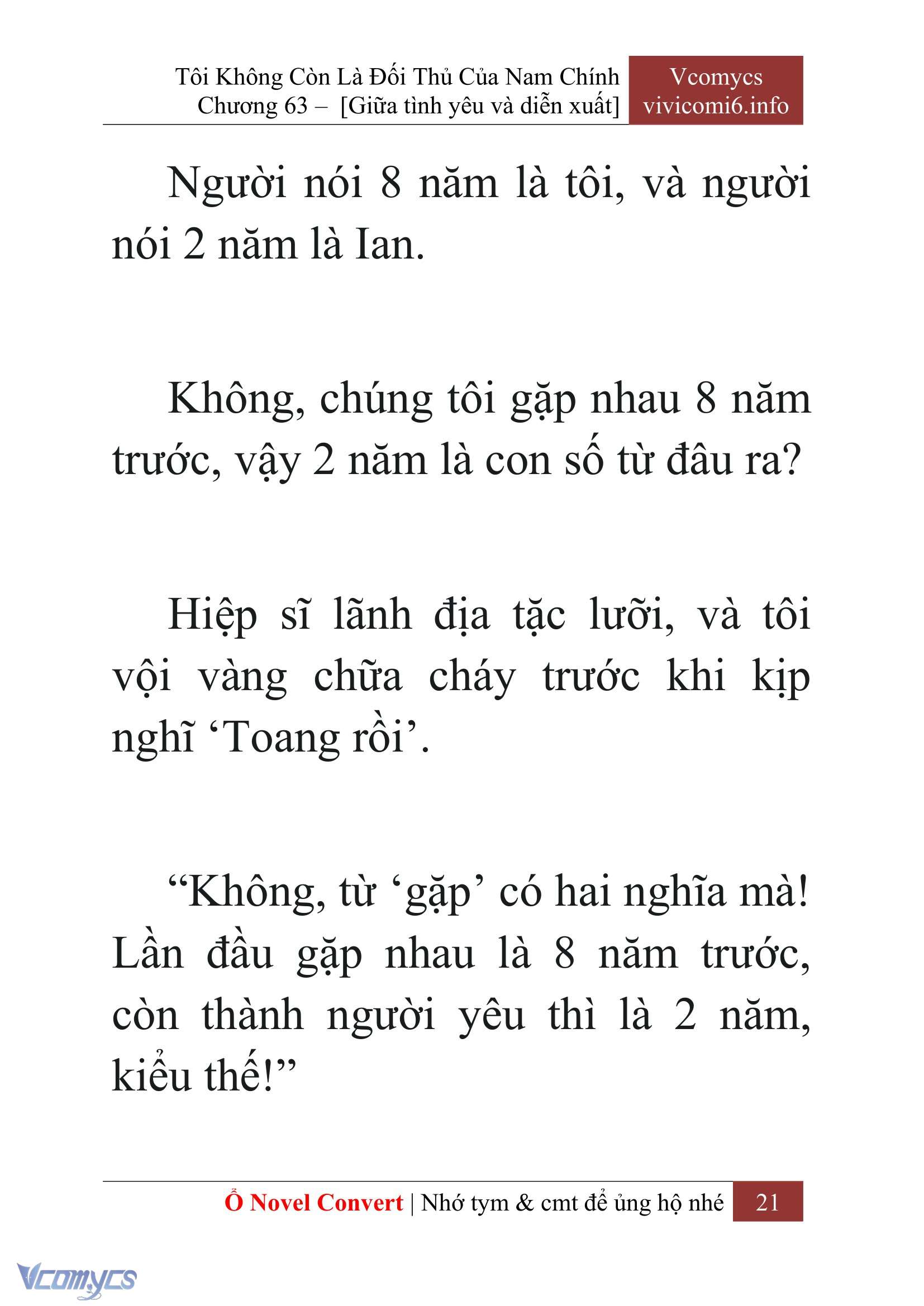 [Novel] Tôi Không Còn Là Đối Thủ Của Nam Chính Chap 63 - Next Chap 64
