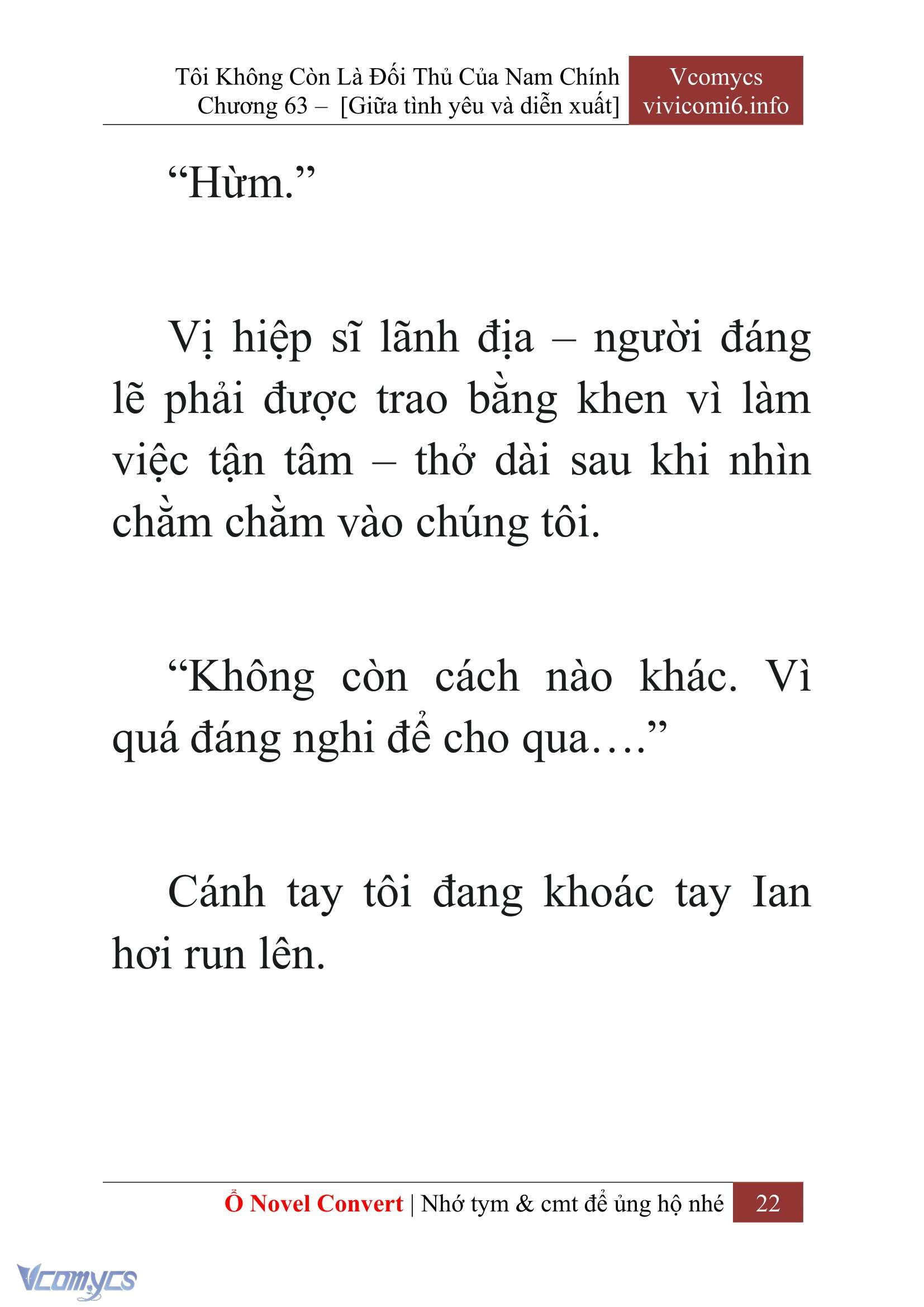 [Novel] Tôi Không Còn Là Đối Thủ Của Nam Chính Chap 63 - Next Chap 64