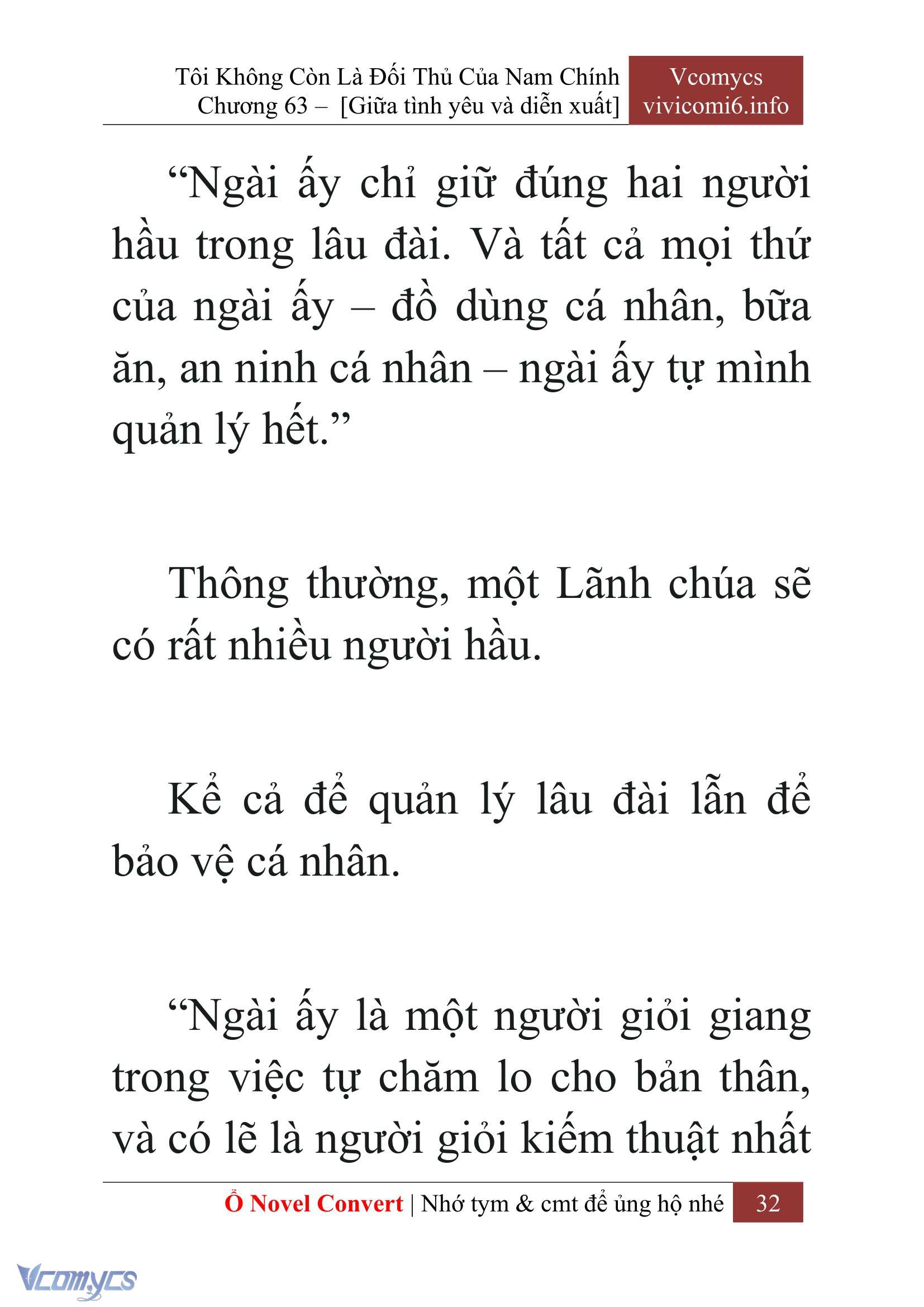 [Novel] Tôi Không Còn Là Đối Thủ Của Nam Chính Chap 63 - Next Chap 64