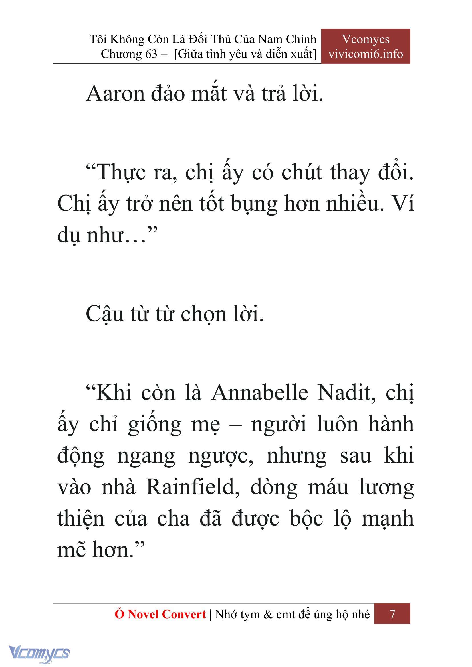 [Novel] Tôi Không Còn Là Đối Thủ Của Nam Chính Chap 63 - Next Chap 64