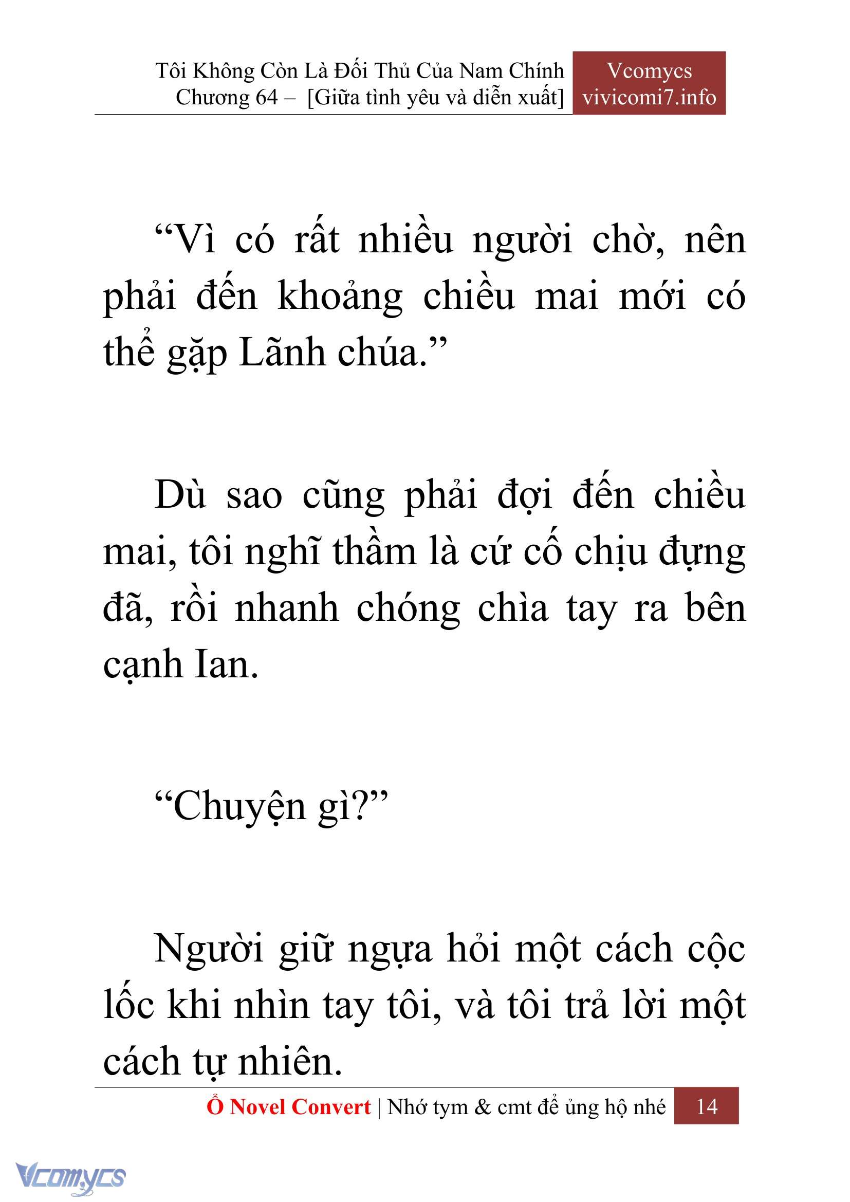 [Novel] Tôi Không Còn Là Đối Thủ Của Nam Chính Chap 64 - Next Chap 65