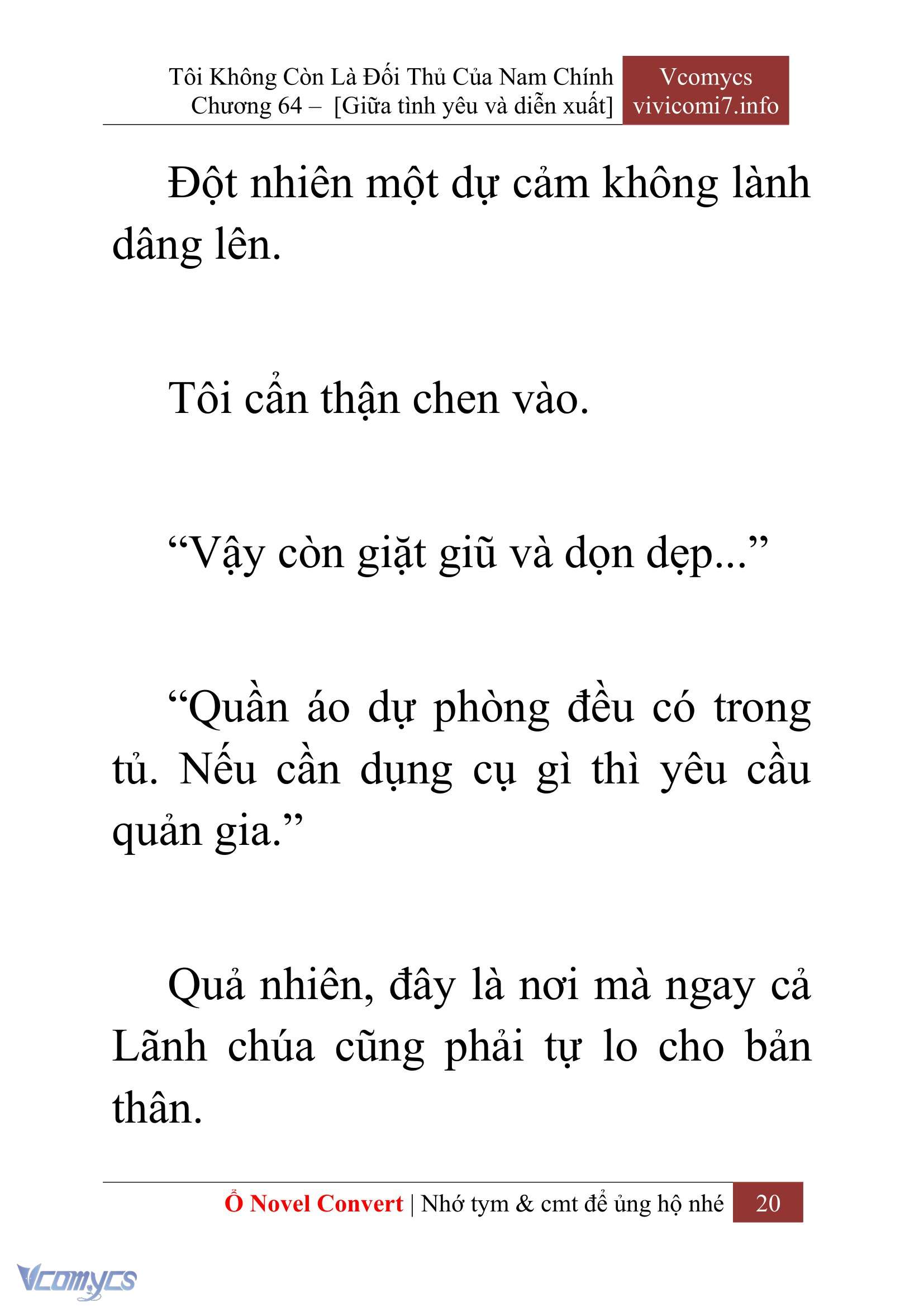 [Novel] Tôi Không Còn Là Đối Thủ Của Nam Chính Chap 64 - Next Chap 65
