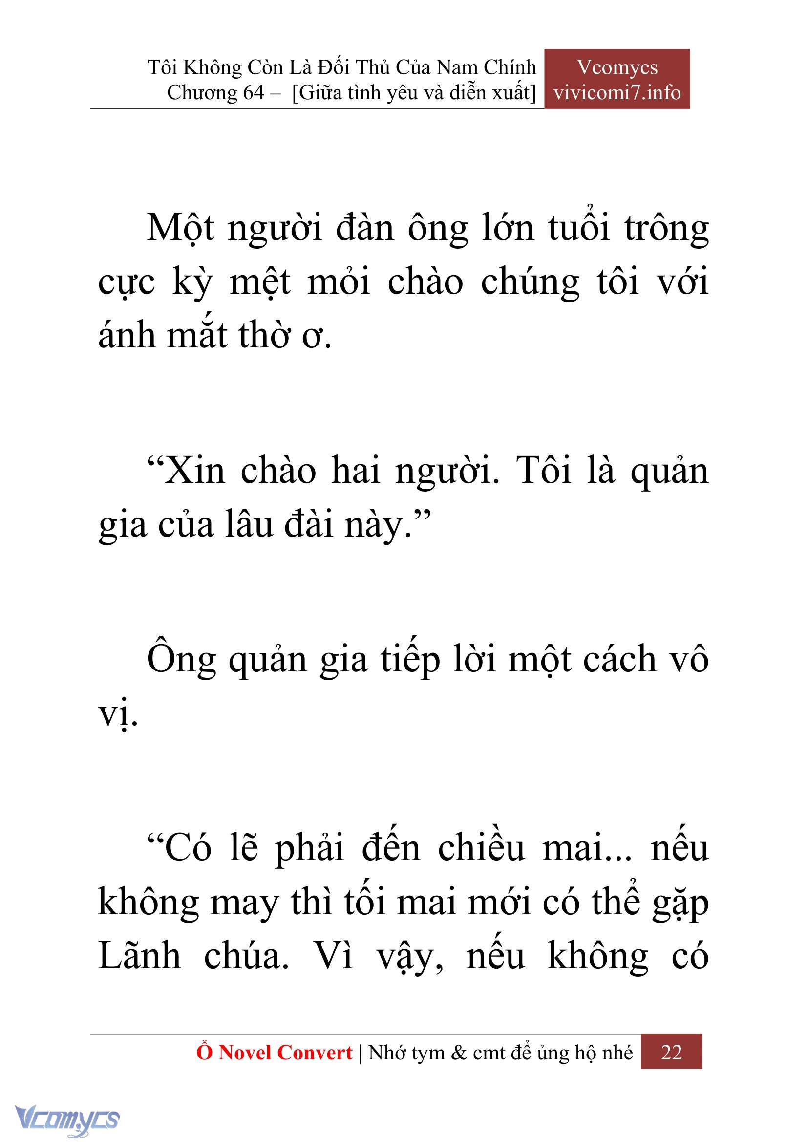 [Novel] Tôi Không Còn Là Đối Thủ Của Nam Chính Chap 64 - Next Chap 65