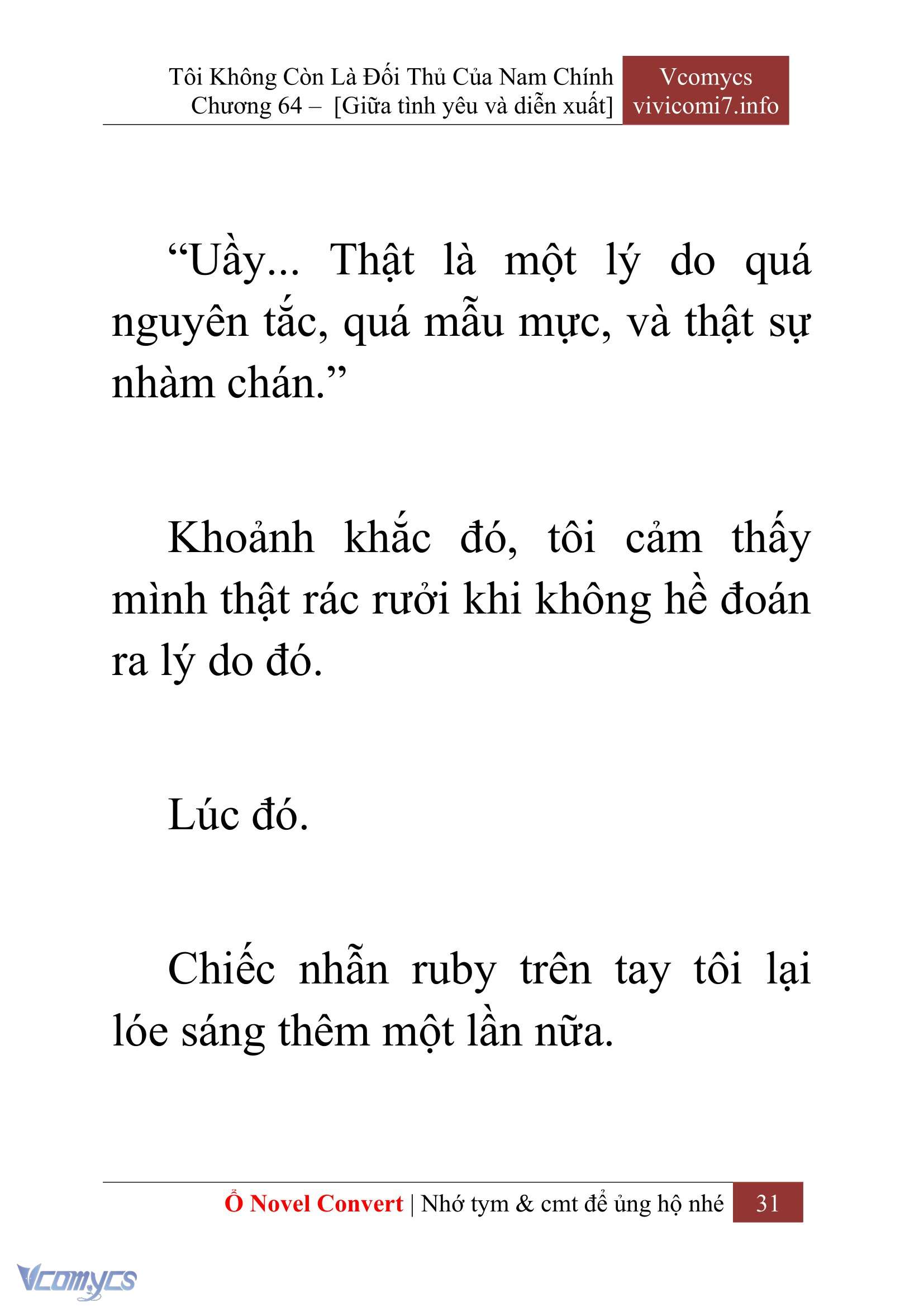 [Novel] Tôi Không Còn Là Đối Thủ Của Nam Chính Chap 64 - Next Chap 65